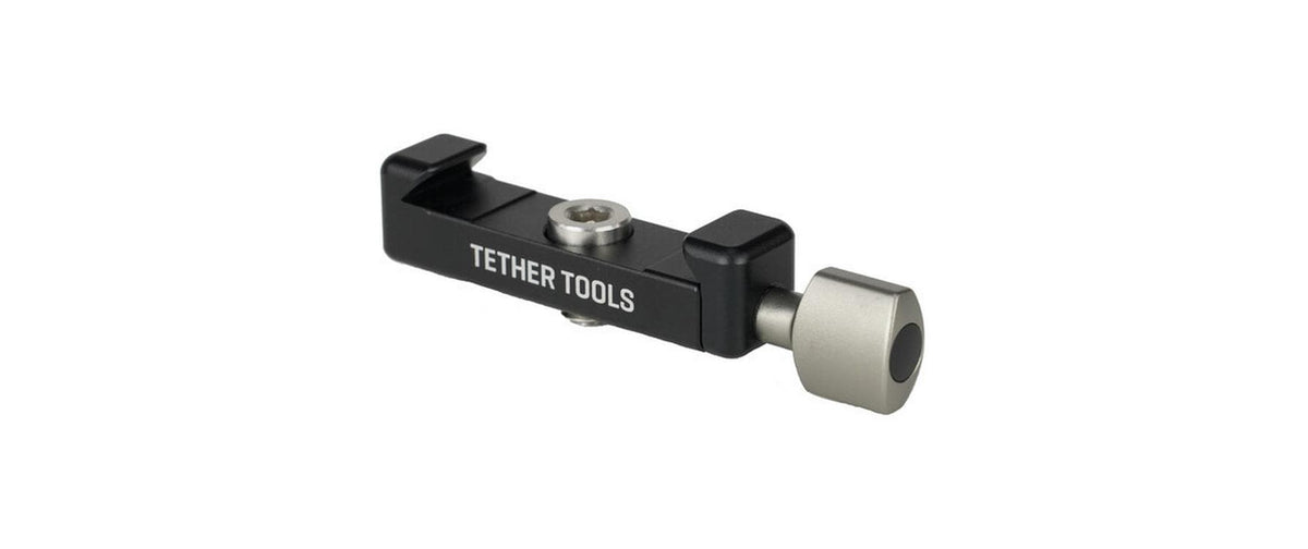 Tether Tools Montageklemme – 67 × 12 mm, 1/4-20" Gewinde – für L-Brackets – Schwarz – 2er-Pack