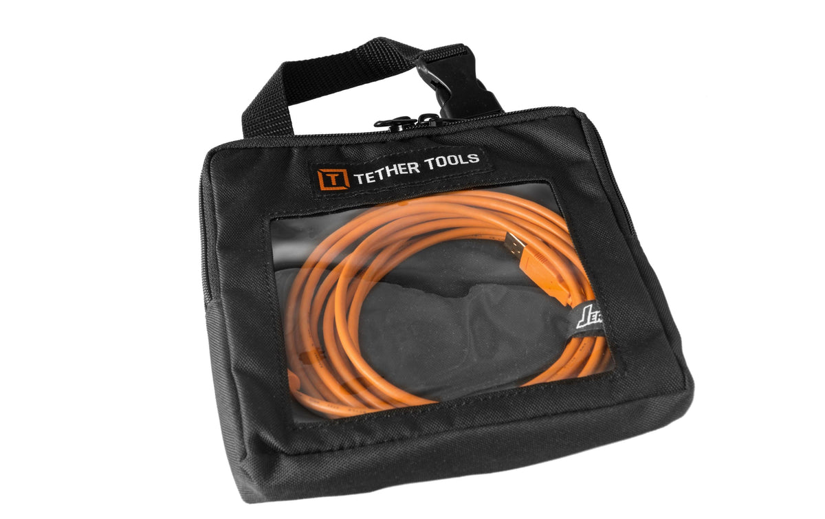 Tether Tools Cable Organization Case (Standard) Transporttasche – 80 × 80 × 20 mm – Schwarz