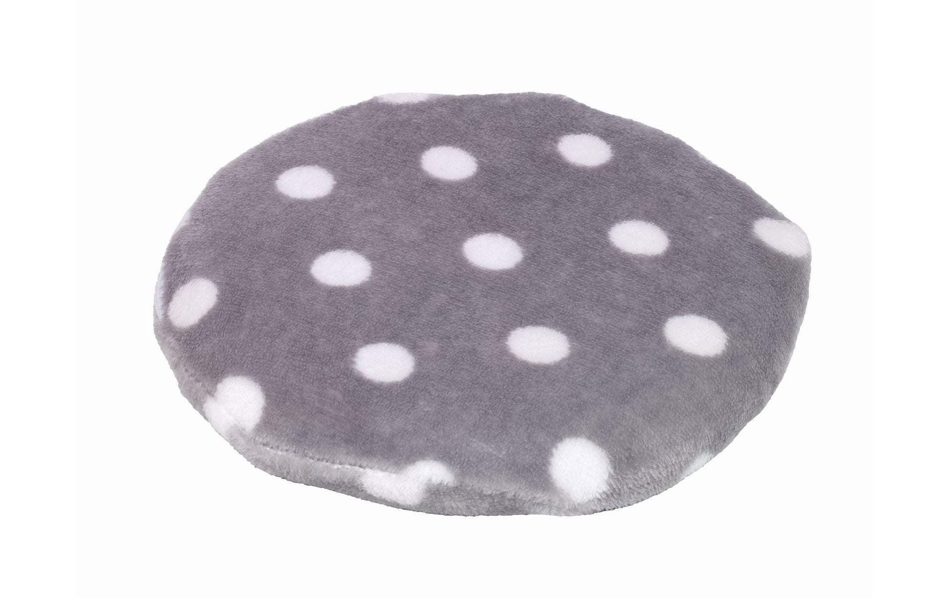 Nobby Wärmekissen – Ø 26 cm, Plüsch, Grau, für Katze, Hund