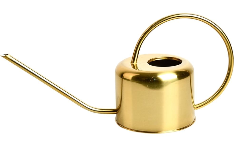 Esschert Design Giesskanne TG237 – 36 × 13,1 × 17,4 cm, Zink, Gold, 0,975 l