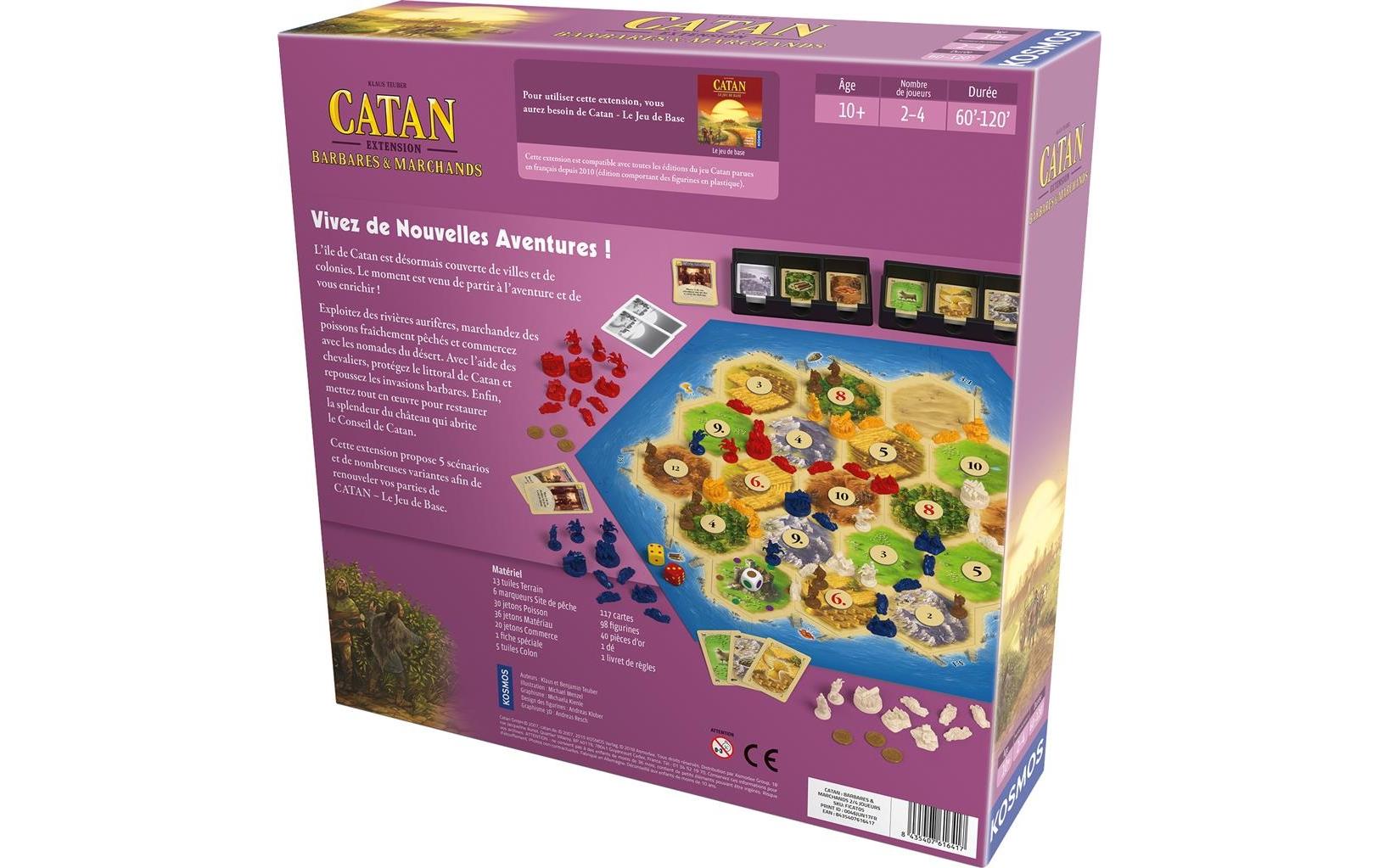 Kosmos CATAN Barbaren & Händler Erweiterung ECO – Erweiterung für CATAN, 3–4 Spieler, ab 10 Jahren, 60 Min., FR