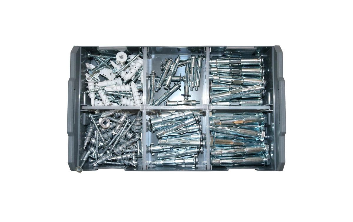 TOX Dübel TOX L-Boxx Mini Indoor – Schrauben- & Dübelsatz Ø 4 × 38 mm, 120 Stk., für Gipskarton