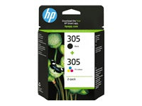 HP 305 Tintenpatronen-Multipack, Schwarz/Cyan/Magenta/Gelb (Original) – für DeskJet, Envy