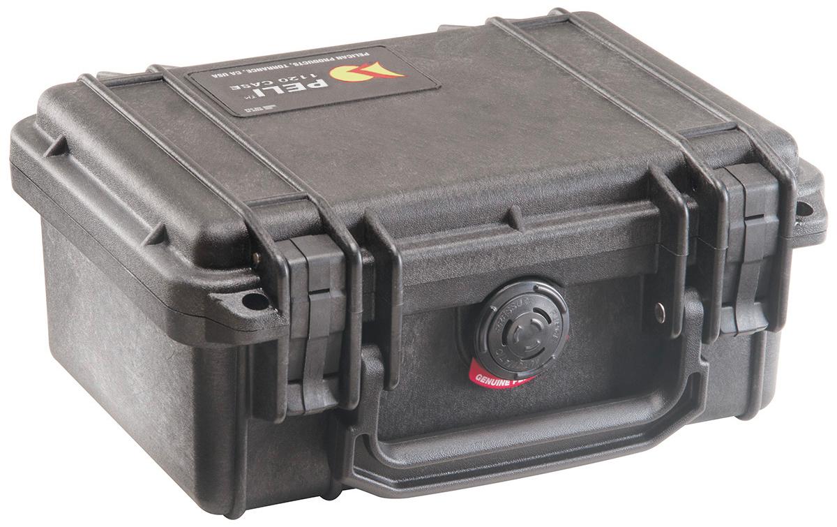 Peli Case 1120 Schutzkoffer 2,02 l – wassergeschützt, mit Schaumstoffeinlage, B 214 × H 98 × T 172 mm