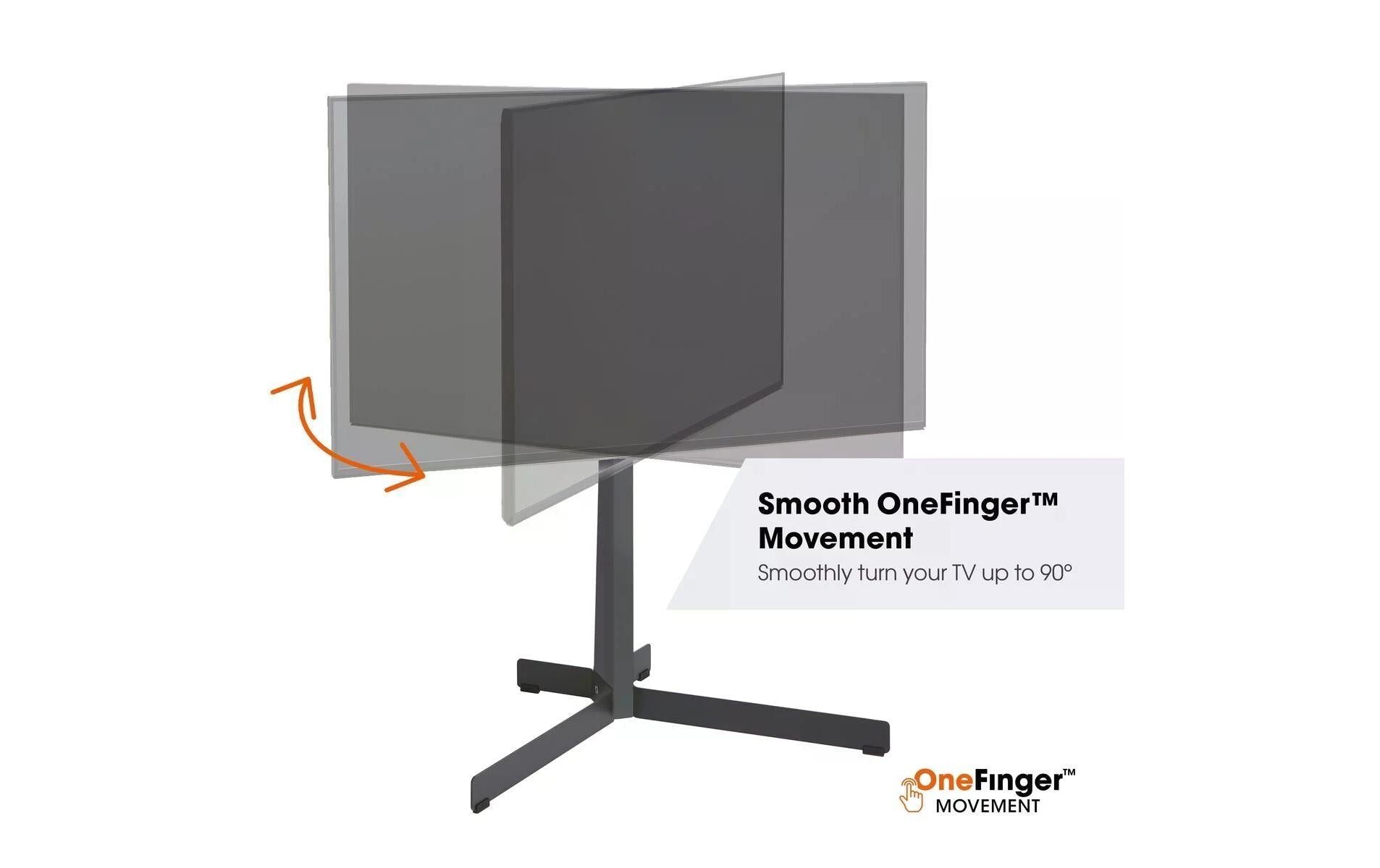 Vogel's TVS 3690 – Displayständer, drehbar, höhenverstellbar, bis 77", VESA 200×100, bis 50 kg, schwarz