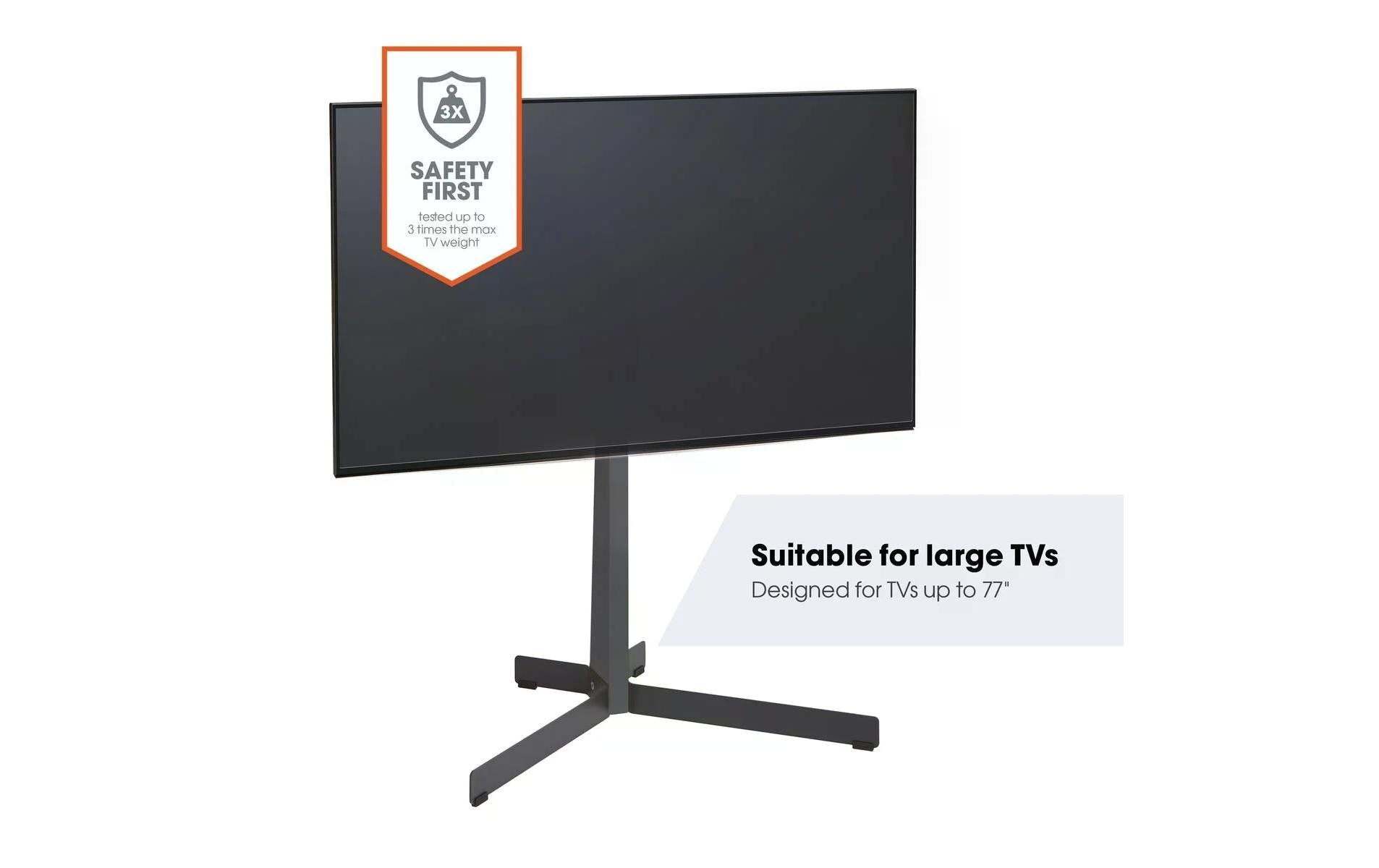 Vogel's TVS 3690 – Displayständer, drehbar, höhenverstellbar, bis 77", VESA 200×100, bis 50 kg, schwarz