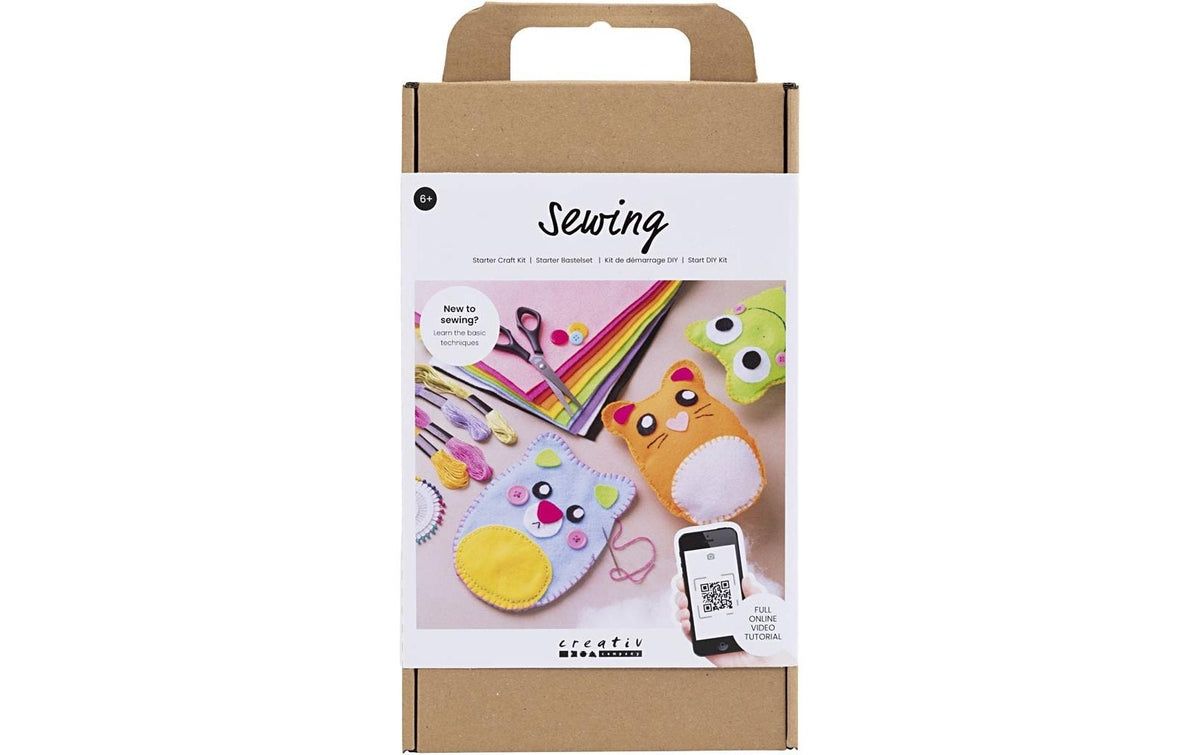 Creativ Company Starter-Nähset für Kinder – Filz – Mehrfarbig – ab 6 Jahren
