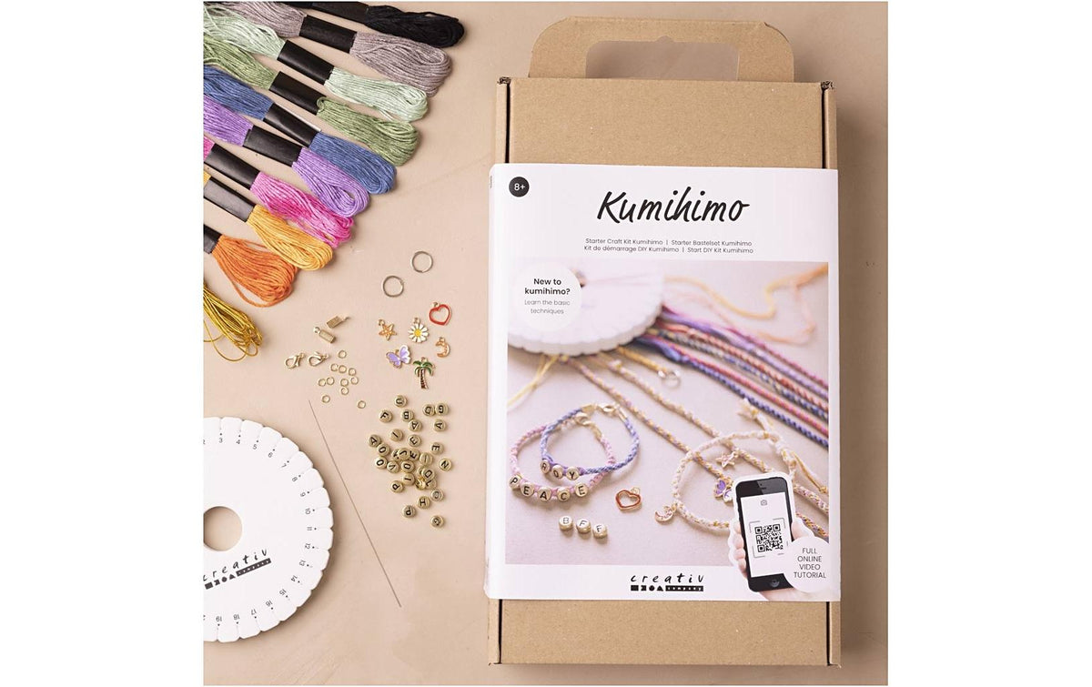 Creativ Company Starter Kumihimo – Bastelset – Mehrfarbig – ab 8 Jahren