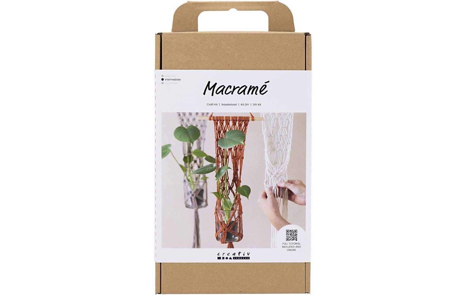 Creativ Company Makramee-Set – Blumenaufhänger – Baumwolle – ab 12 Jahren