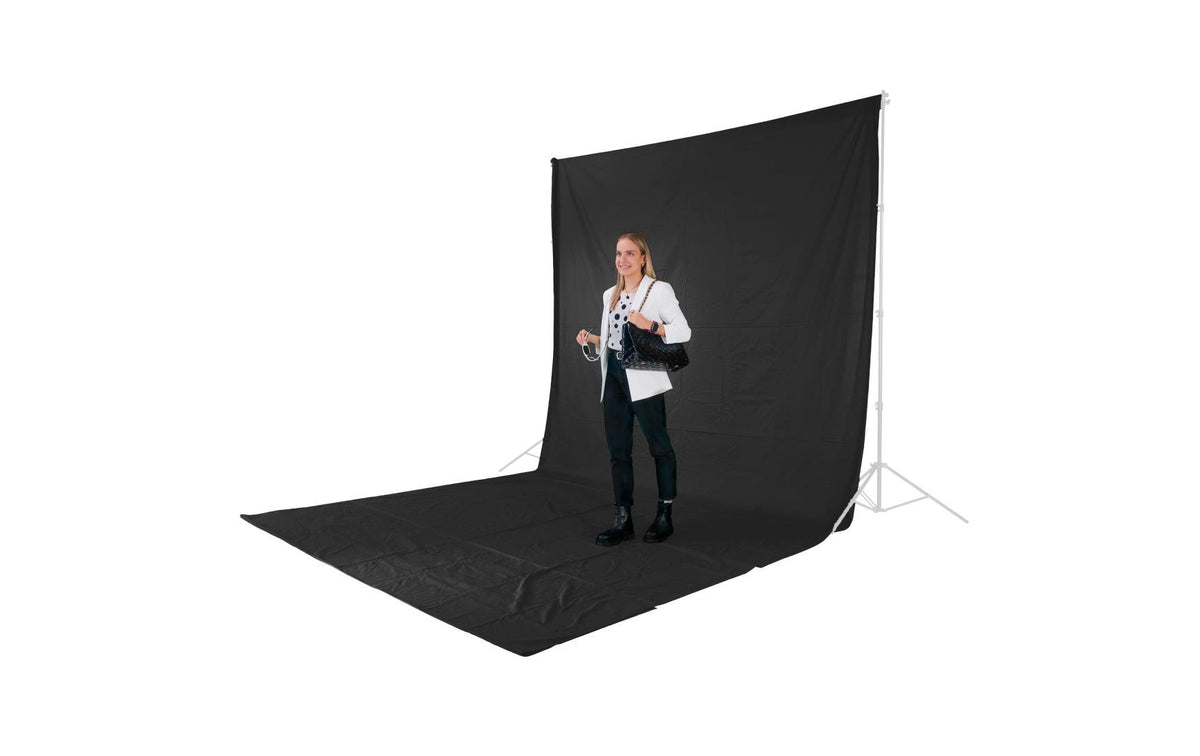 Hama Fotohintergrund – Baumwolle, 2,95 × 6 m – Schwarz