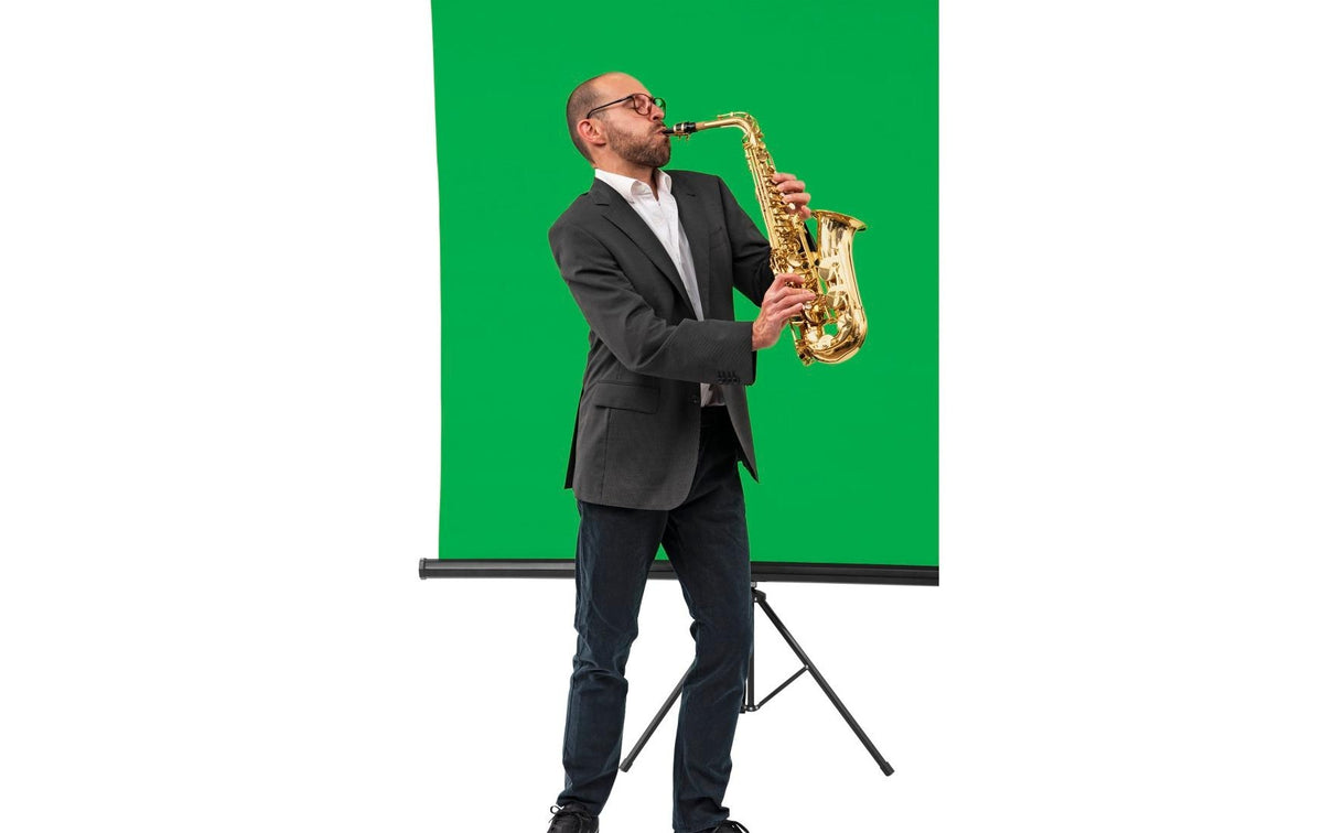 Hama Fotohintergrund Stoff 2,95 × 6 m – Baumwolle, Grün, nicht reflektierend