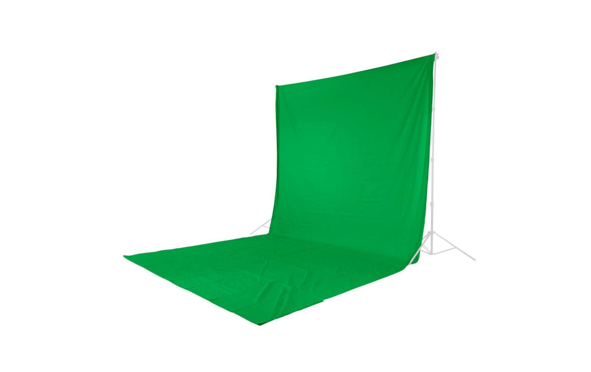 Hama Fotohintergrund Stoff 2,95 × 6 m – Baumwolle, Grün, nicht reflektierend