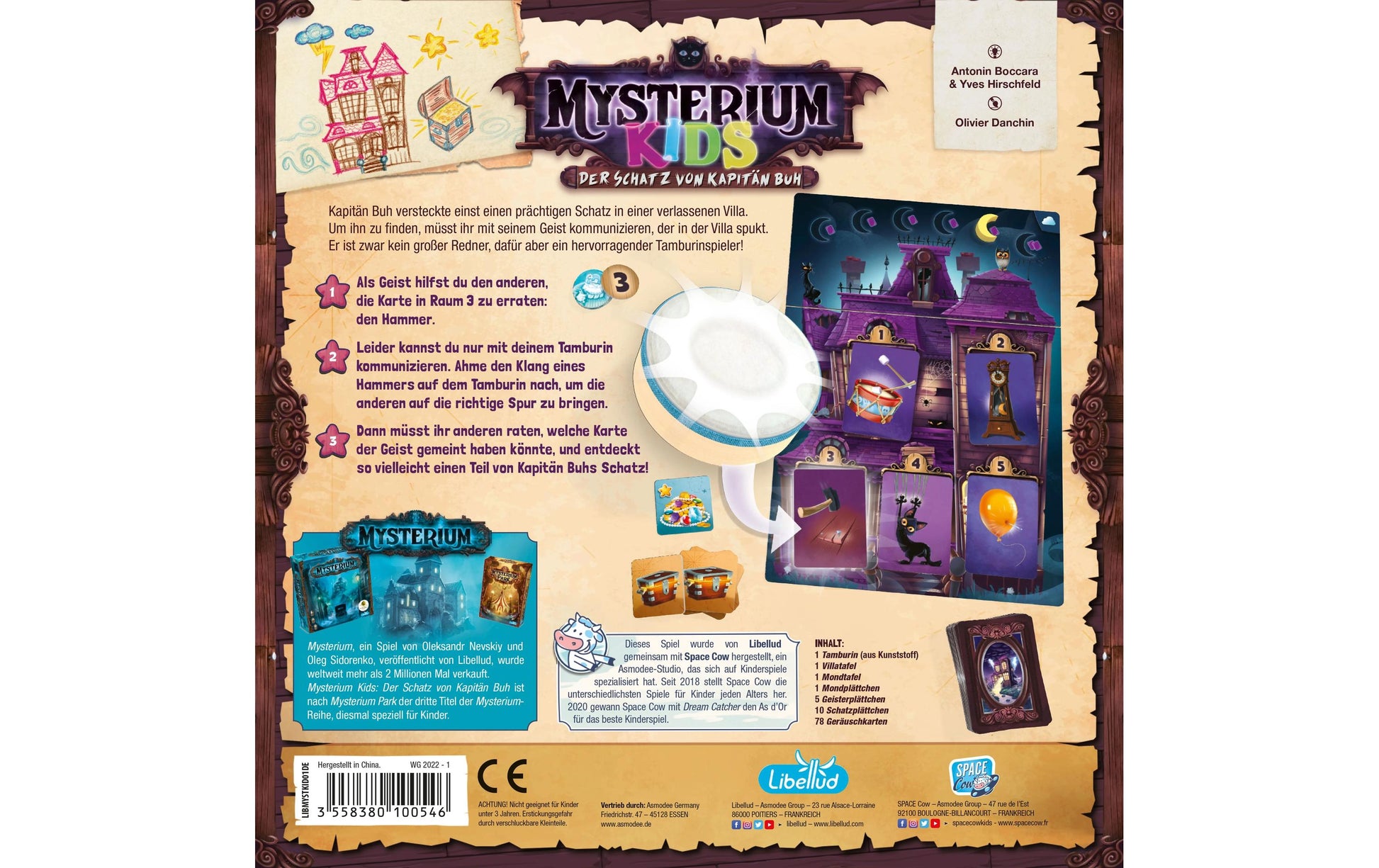 Libellud Mysterium Kids: Captain Echos Schatz – Brettspiel, 2–6 Spieler, ab 6 Jahren, 20 Min., DE