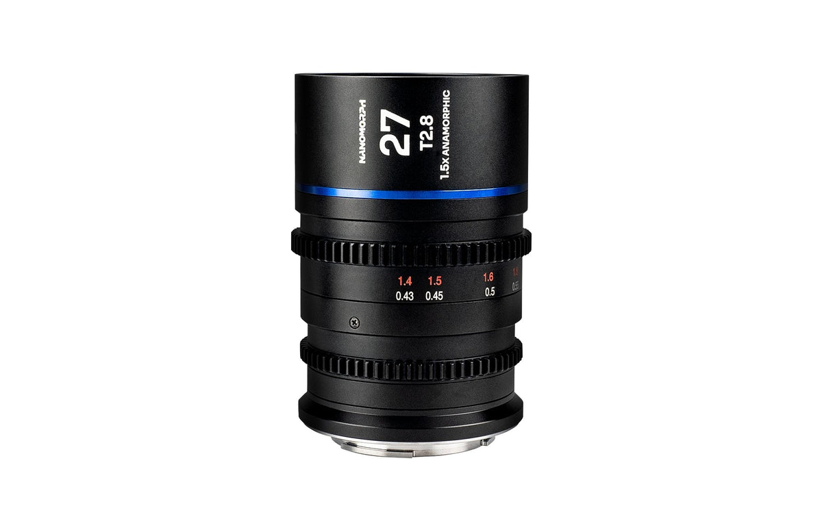 Laowa Nanomorph 27mm T2.8 1.5× Anamorphes Kinoobjektiv – für Canon RF – Super35
