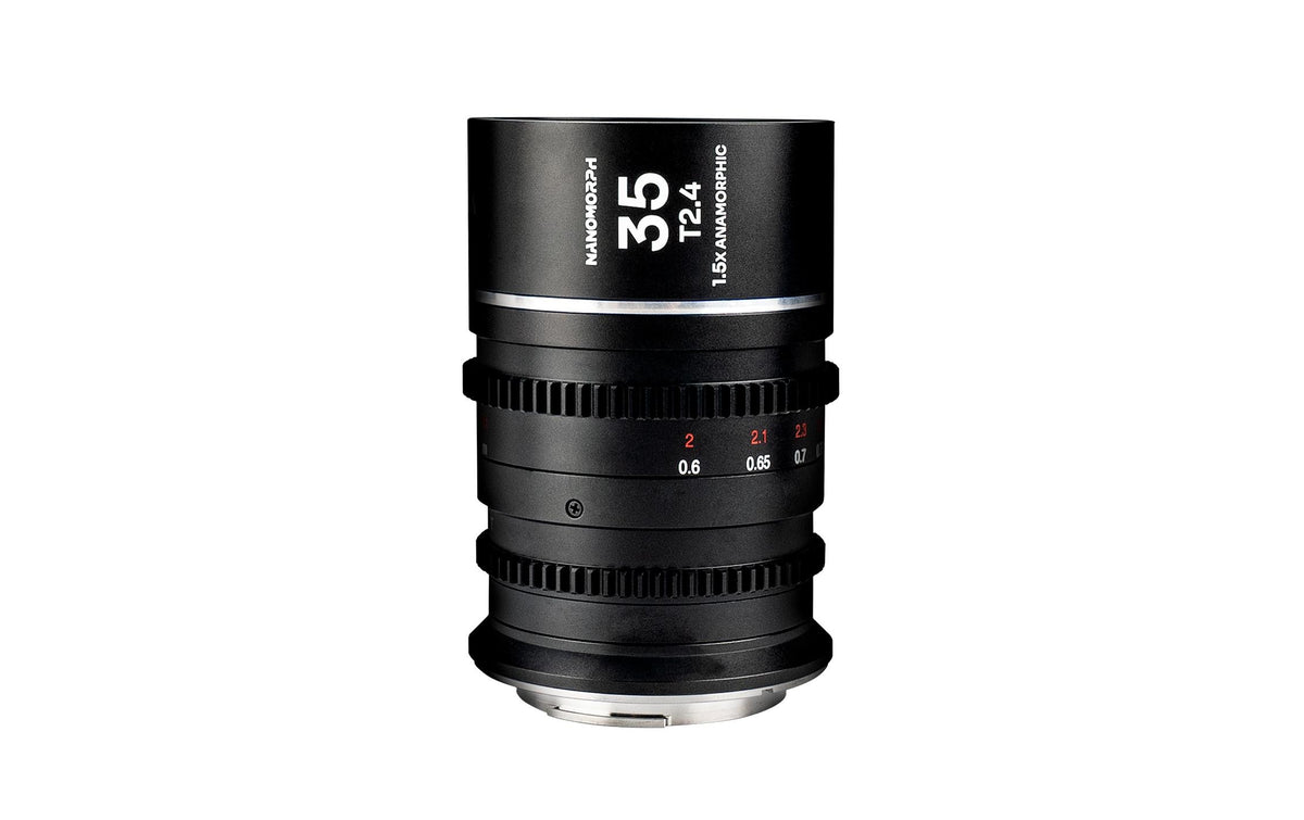 Laowa Nanomorph S35 Prime 3 Anamorph-Objektiv – 1,5×, Super35, 50 mm, T/16 – für Fujifilm X-Mount – Schwarz