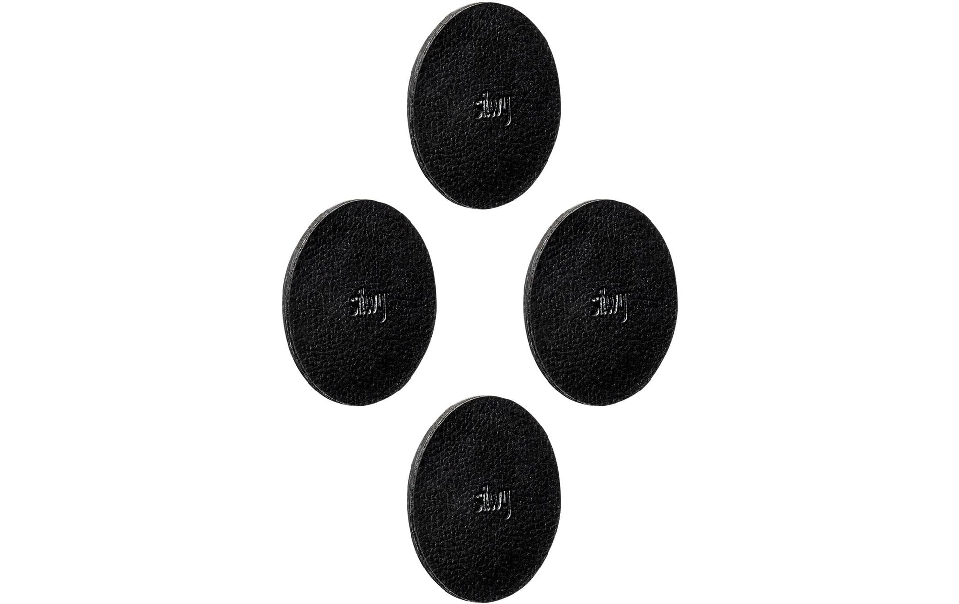 Silwy Montagepad – 75 × 75 mm, schwarz, wiederablösbar, 4 Stk.