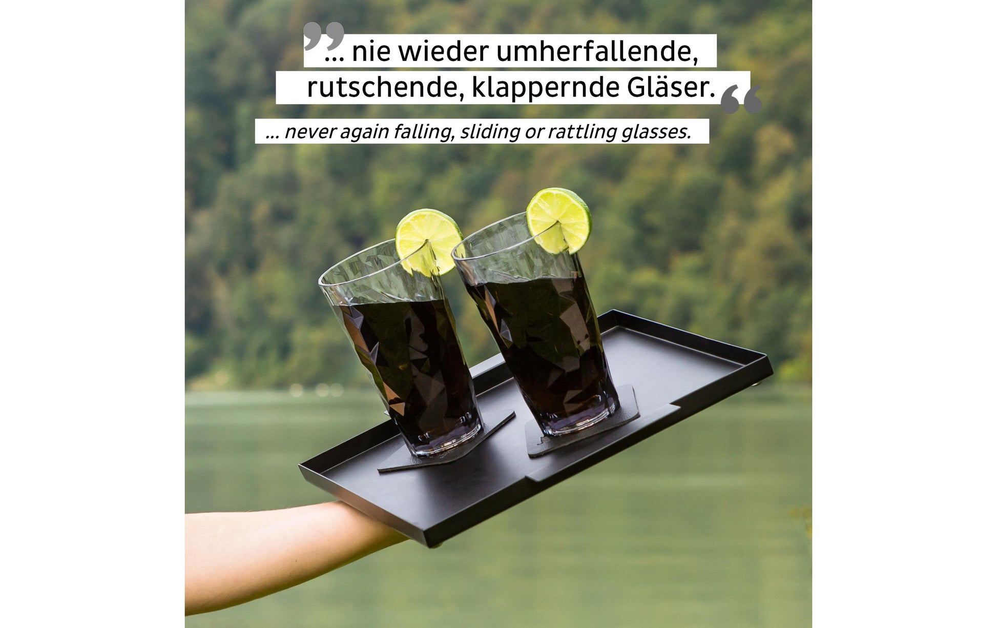 Silwy Longdrinkglas – 2er Set, 300 ml, 8,8 × 8,8 × 14,1 cm, Kunststoff, Grau