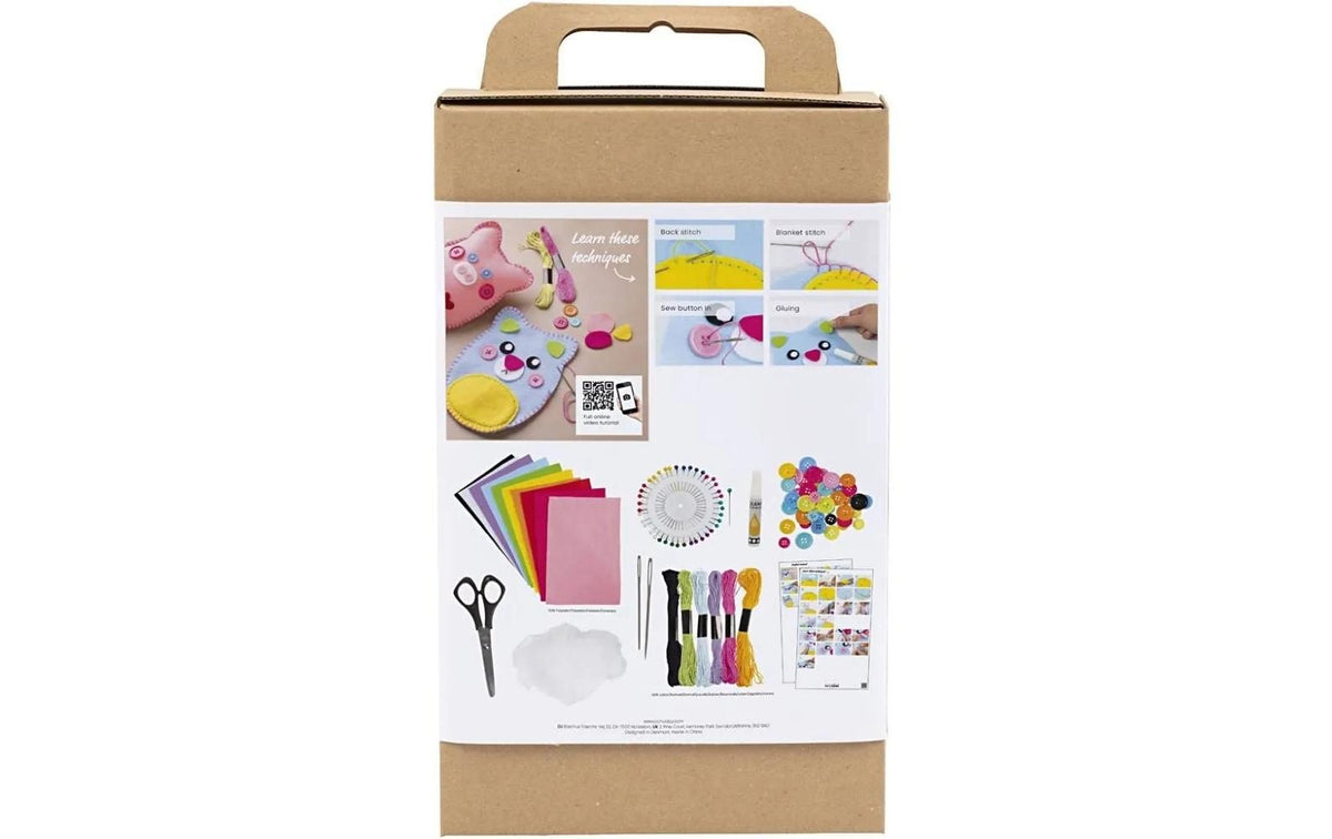 Creativ Company Starter-Nähset für Kinder – Filz – Mehrfarbig – ab 6 Jahren