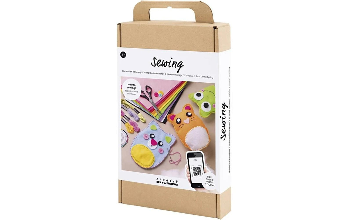 Creativ Company Starter-Nähset für Kinder – Filz – Mehrfarbig – ab 6 Jahren