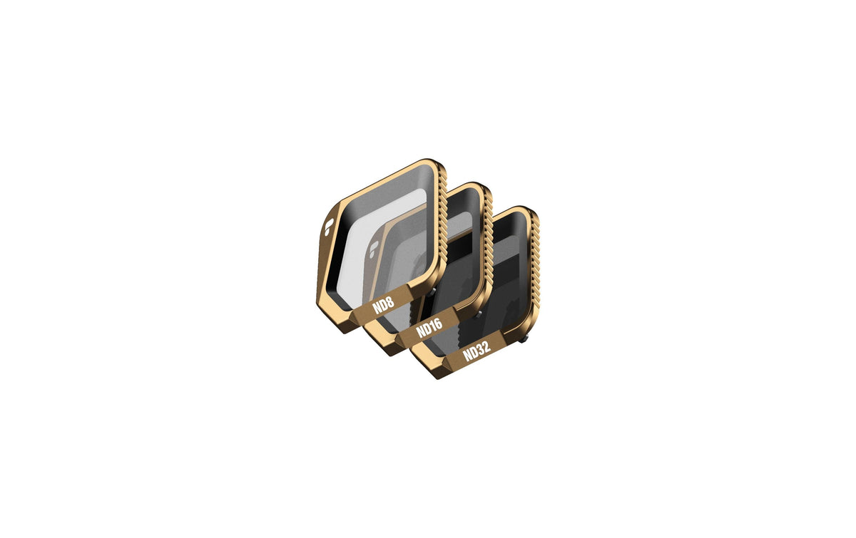 PolarPro M3C-SHUTTER Kamerafilter – ND8/ND16/ND32, Aluminium/Glas – für Mavic 3 Classic – Gold – 3er-Pack
