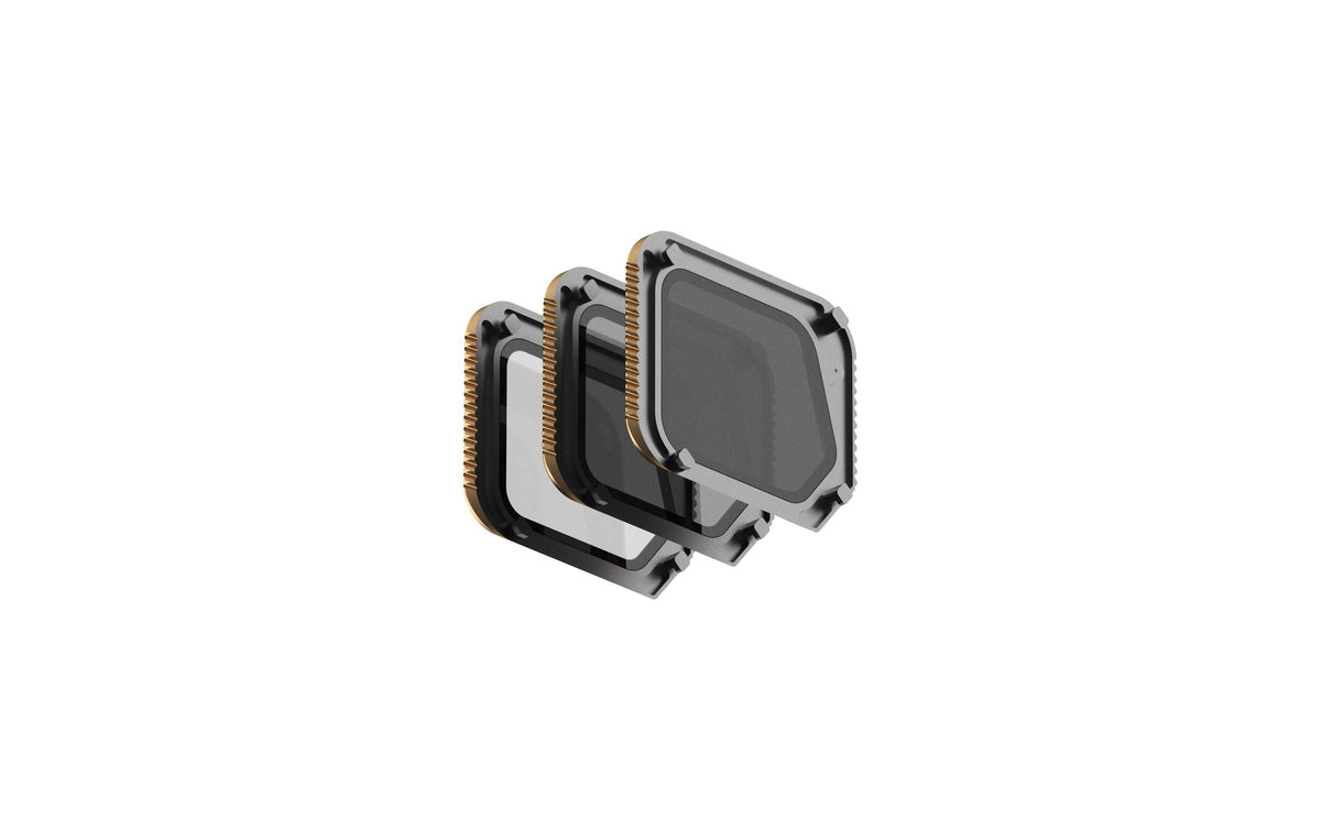 PolarPro M3C-SHUTTER Kamerafilter – ND8/ND16/ND32, Aluminium/Glas – für Mavic 3 Classic – Gold – 3er-Pack