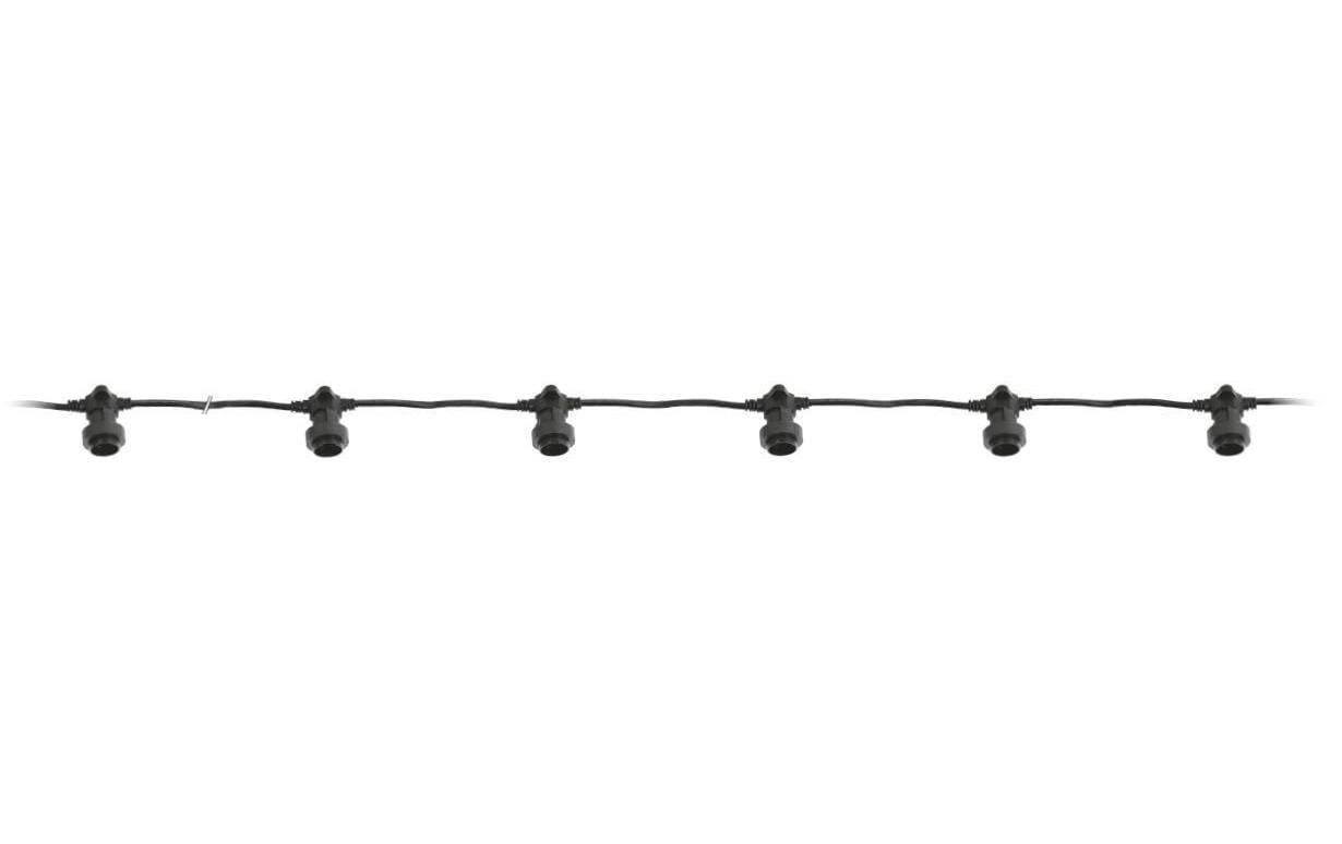 M. Schönenberger Schönenberger Lichterkette SOLO – 10 m – 10 LEDs – 10 W – IP44 – Netzbetrieb – Schwarz, Kunststoff