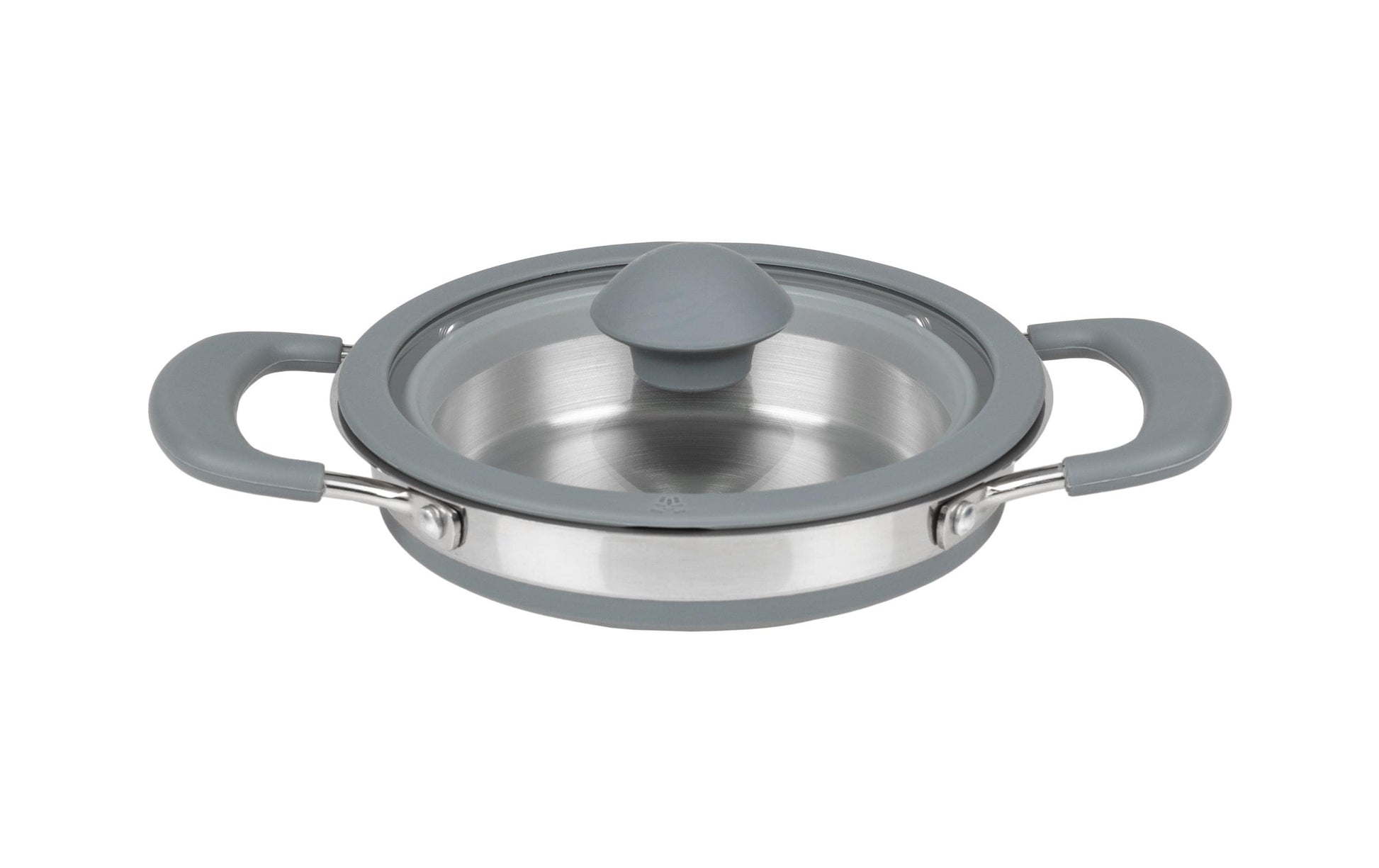 KOOR Kochtopf – 1 l, Silikon/Edelstahl, Grau
