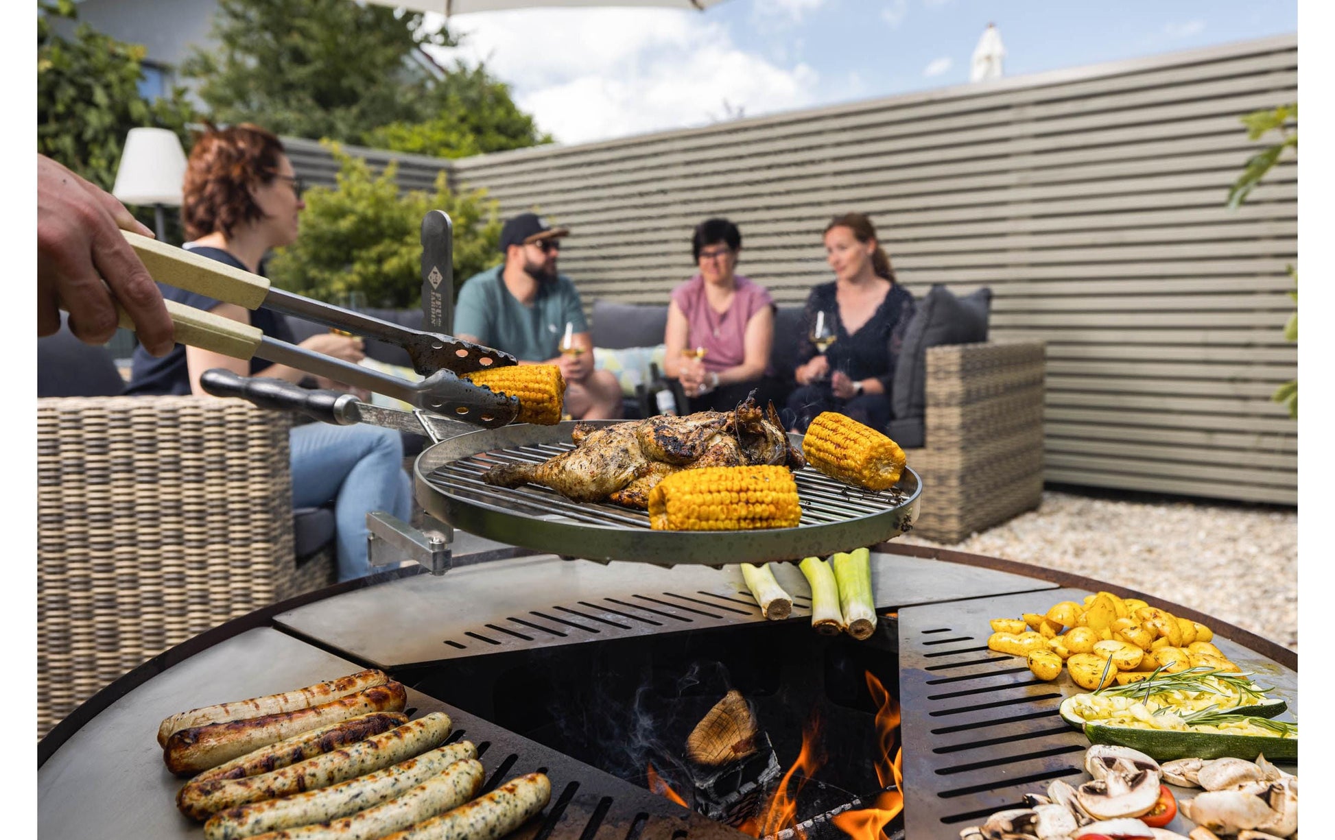 Feu Du Jardin Runder Grillrost – Ø 38 cm, Edelstahl – für Cube, Olymp