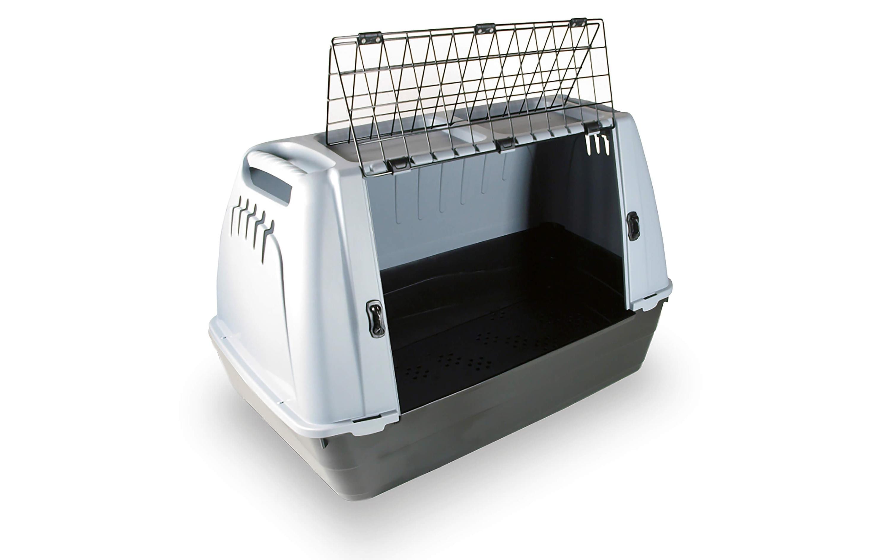 MP Bergamo – Transportbox Bracco 90 – für Hund – 880 × 510 × 580 mm – Schwarz – Kunststoff