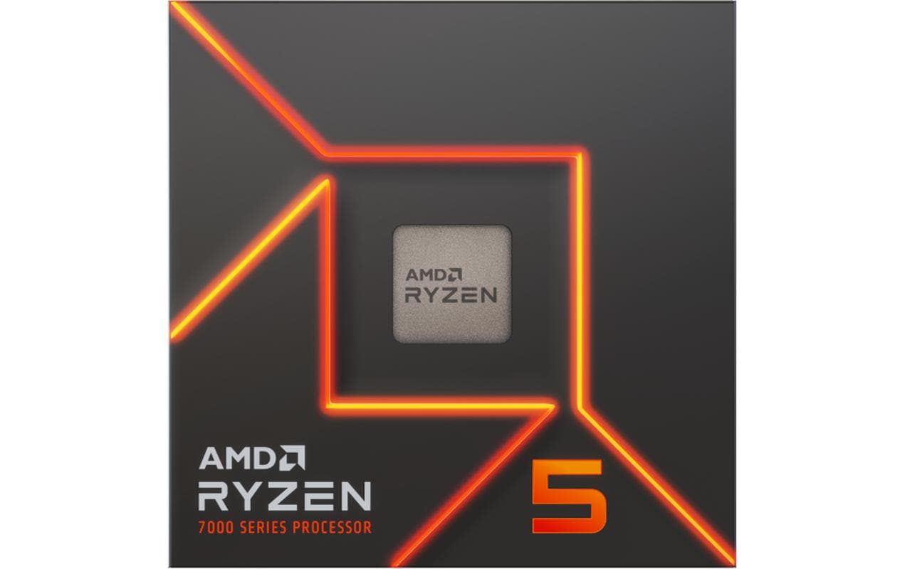 AMD Ryzen 5 7600X – Prozessor – Sockel AM5, 6 Kerne, 12 Threads, Boost 5,3 GHz, 105 W