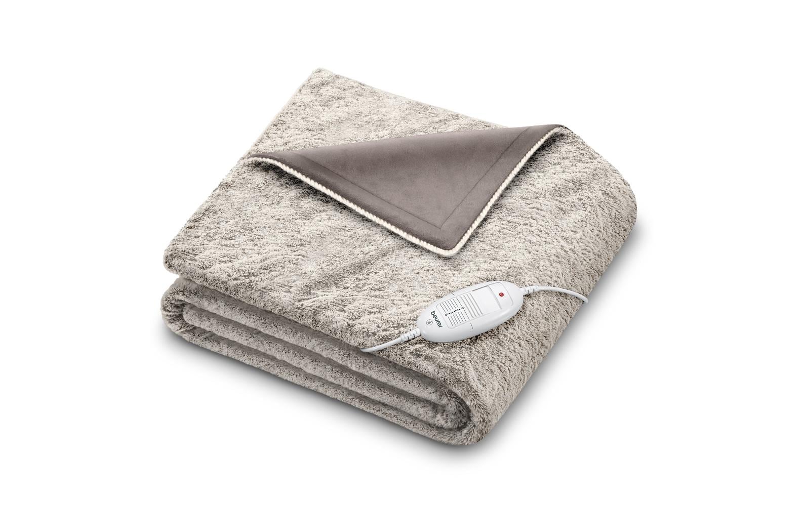 Beurer Nordic Wohndecke – Flauschfaser, Beige – 130 × 180 cm – OEKO-TEX Standard 100