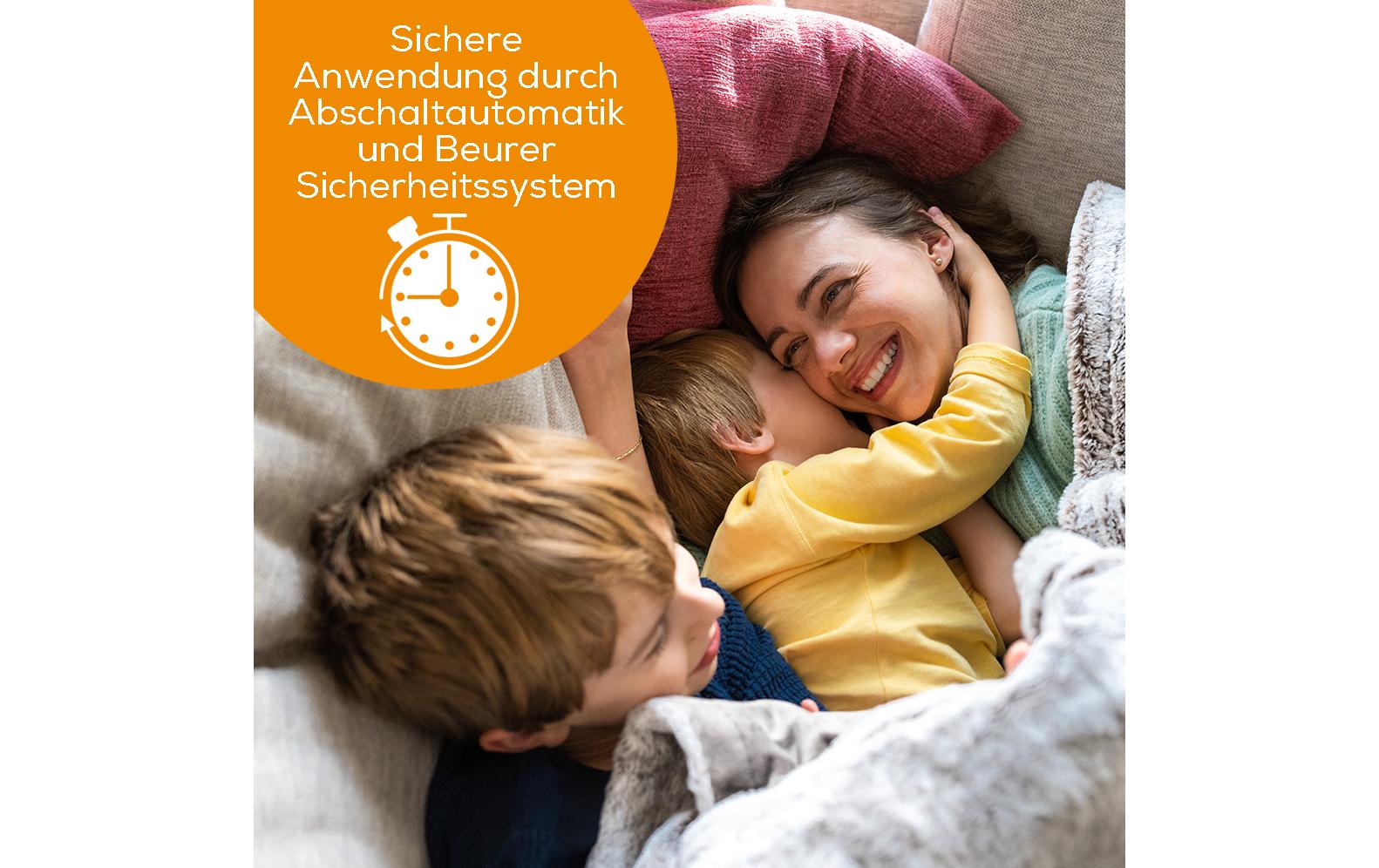 Beurer Nordic Wohndecke – Flauschfaser, Beige – 130 × 180 cm – OEKO-TEX Standard 100