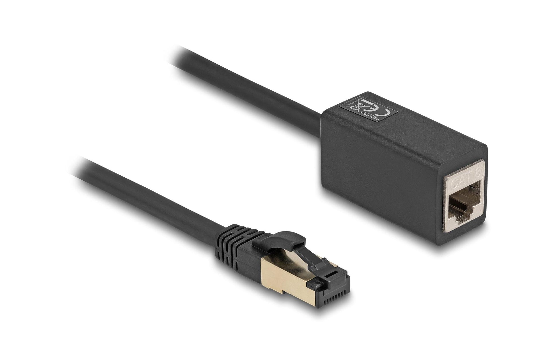 DeLOCK Patchkabel – Cat8.1, S/FTP, 1 m, Schwarz, LSZH, RJ-45