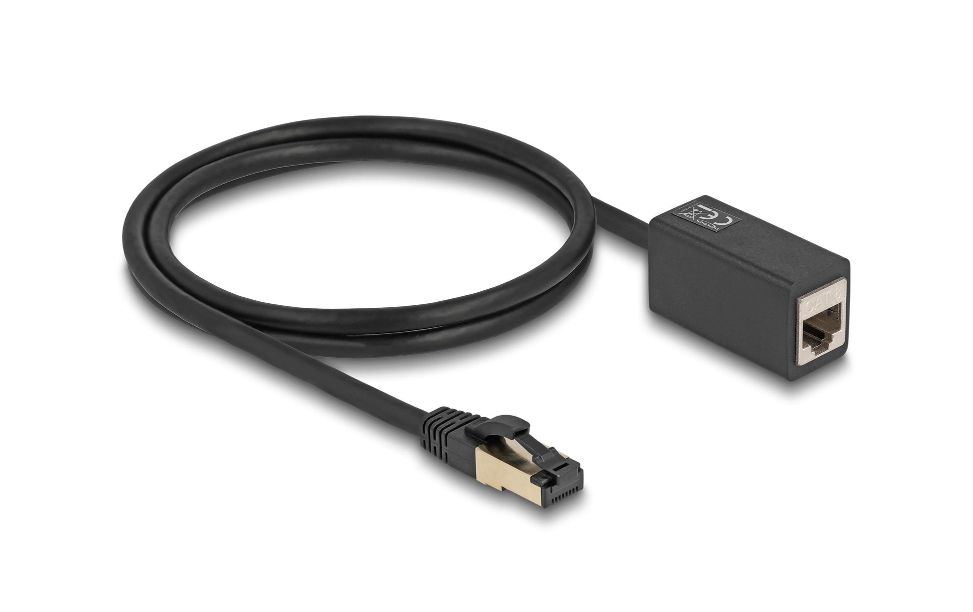 DeLOCK Patchkabel – Cat8.1, S/FTP, 1 m, Schwarz, LSZH, RJ-45