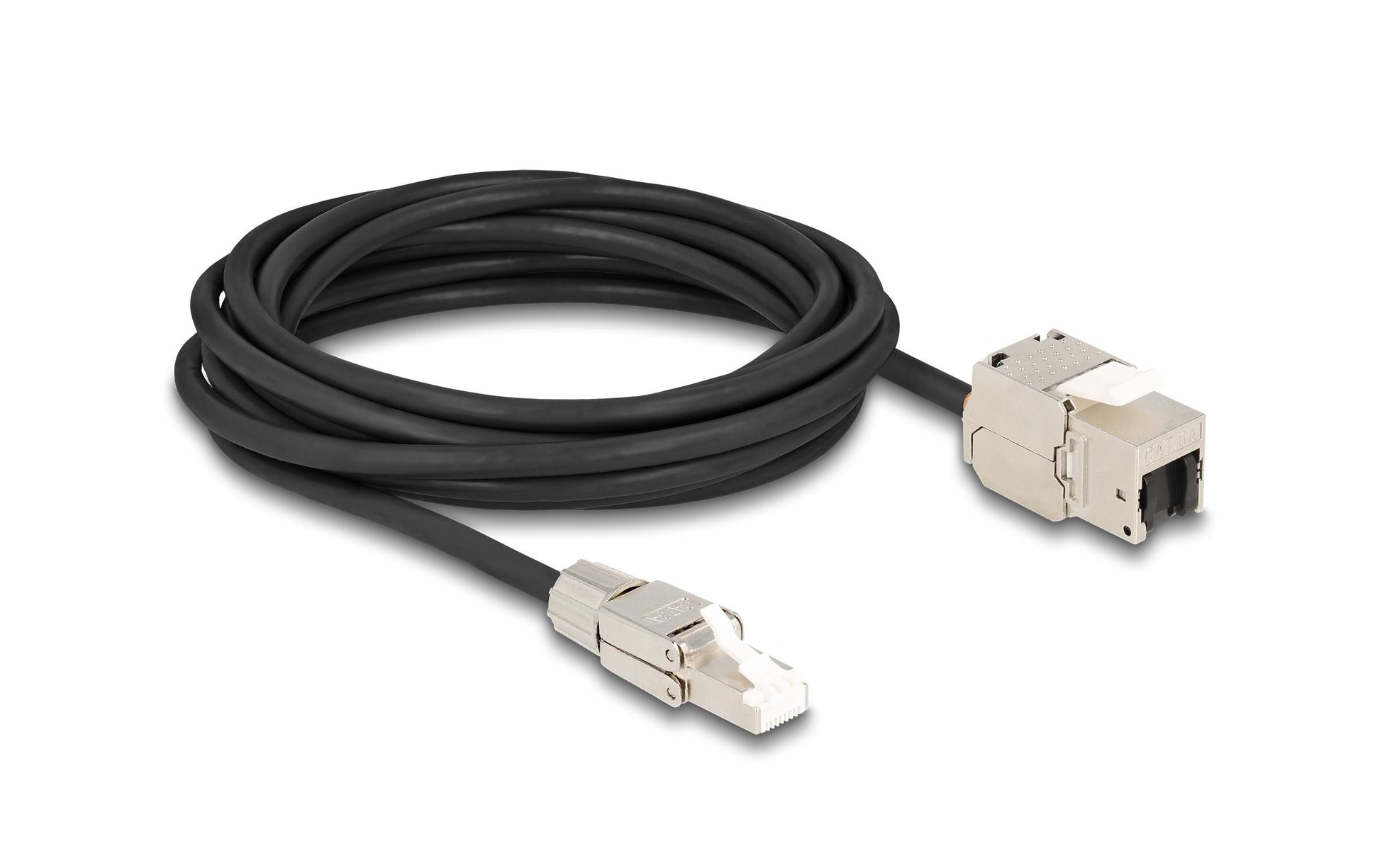 DeLOCK Patchkabel – Cat6a S/FTP, 5 m, Schwarz, LSZH, RJ-45