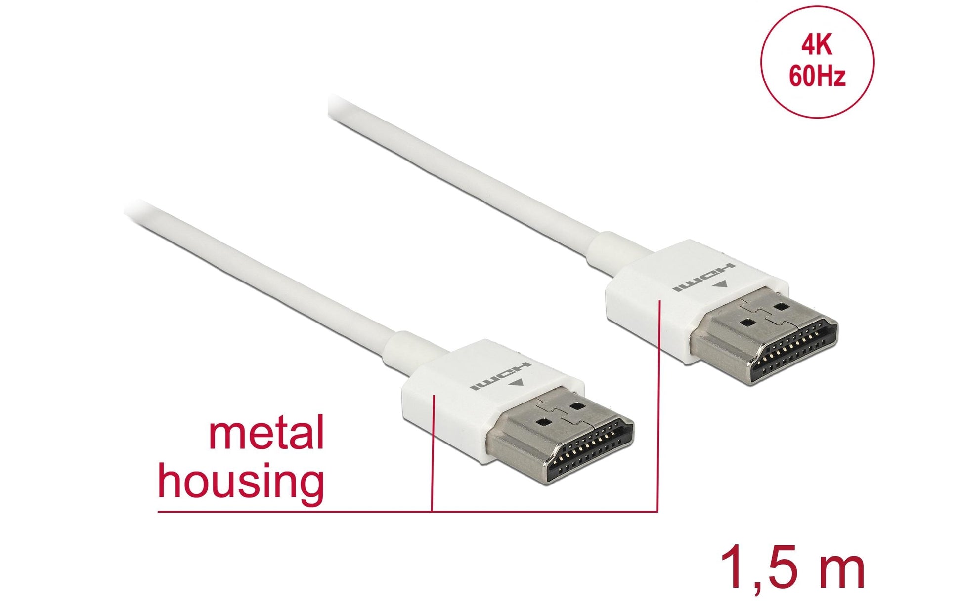 DeLOCK HDMI-Kabel, Weiss