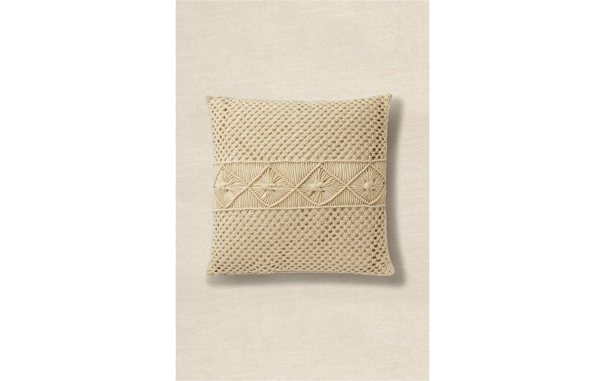 DMC Gift of Stich – Makramee-Set – Kissen – 40 × 40 cm – 8-teilig – Baumwolle/Polyester – Beige