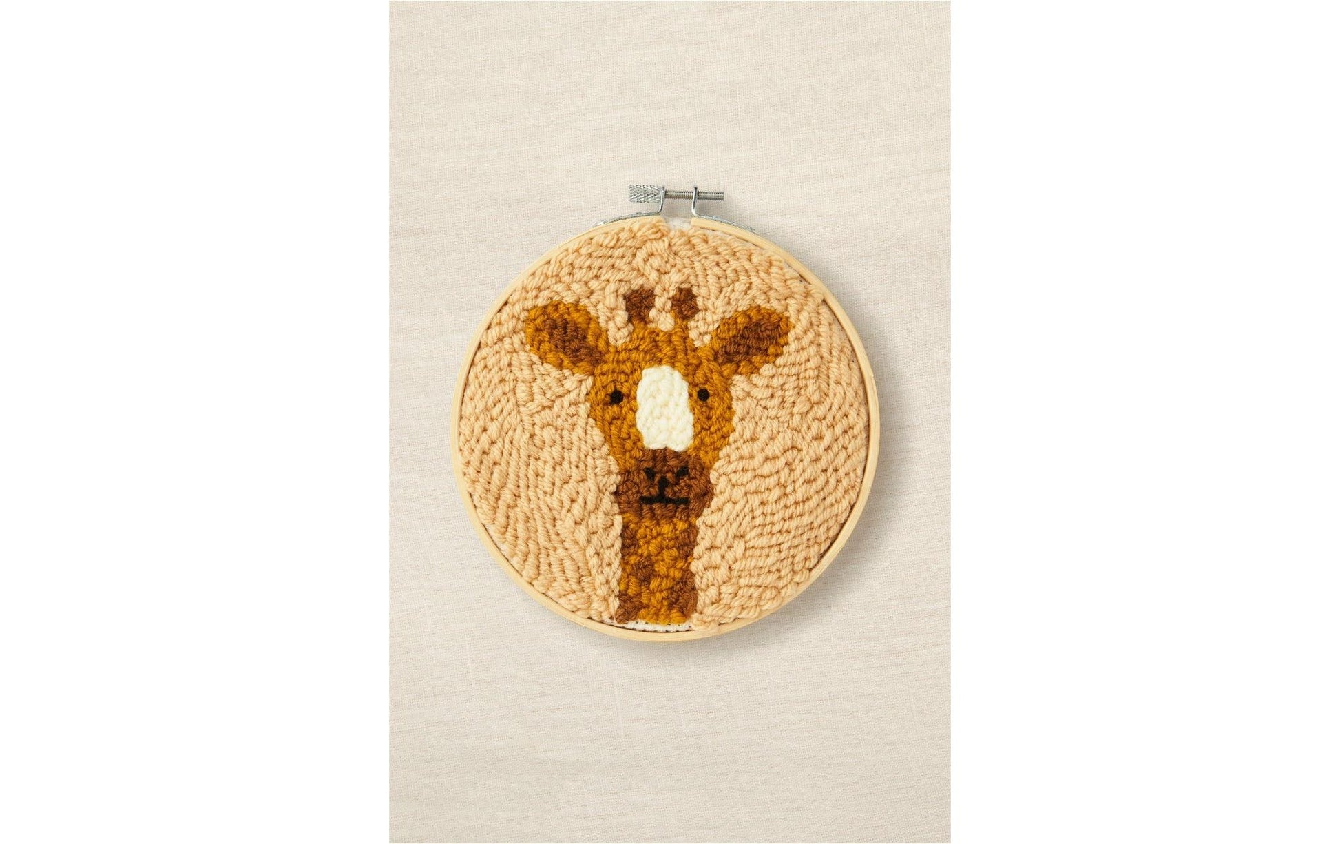 DMC Bastelset (Stick-/Punch-Nadel) – Giraffe Georg – Ø 15,7 cm – 10-teilig