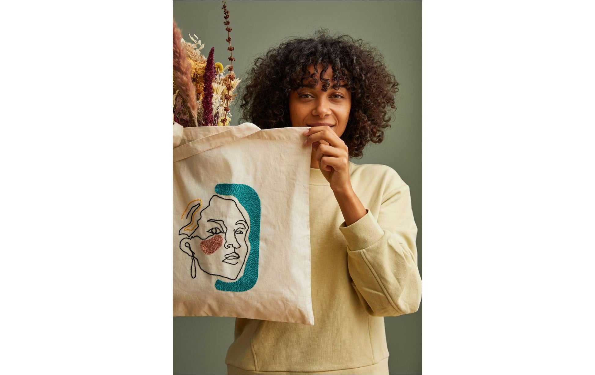 DMC Stanznadel-Set – Portrait – 35 × 42 cm – Baumwolle – Mehrfarbig – PN008K