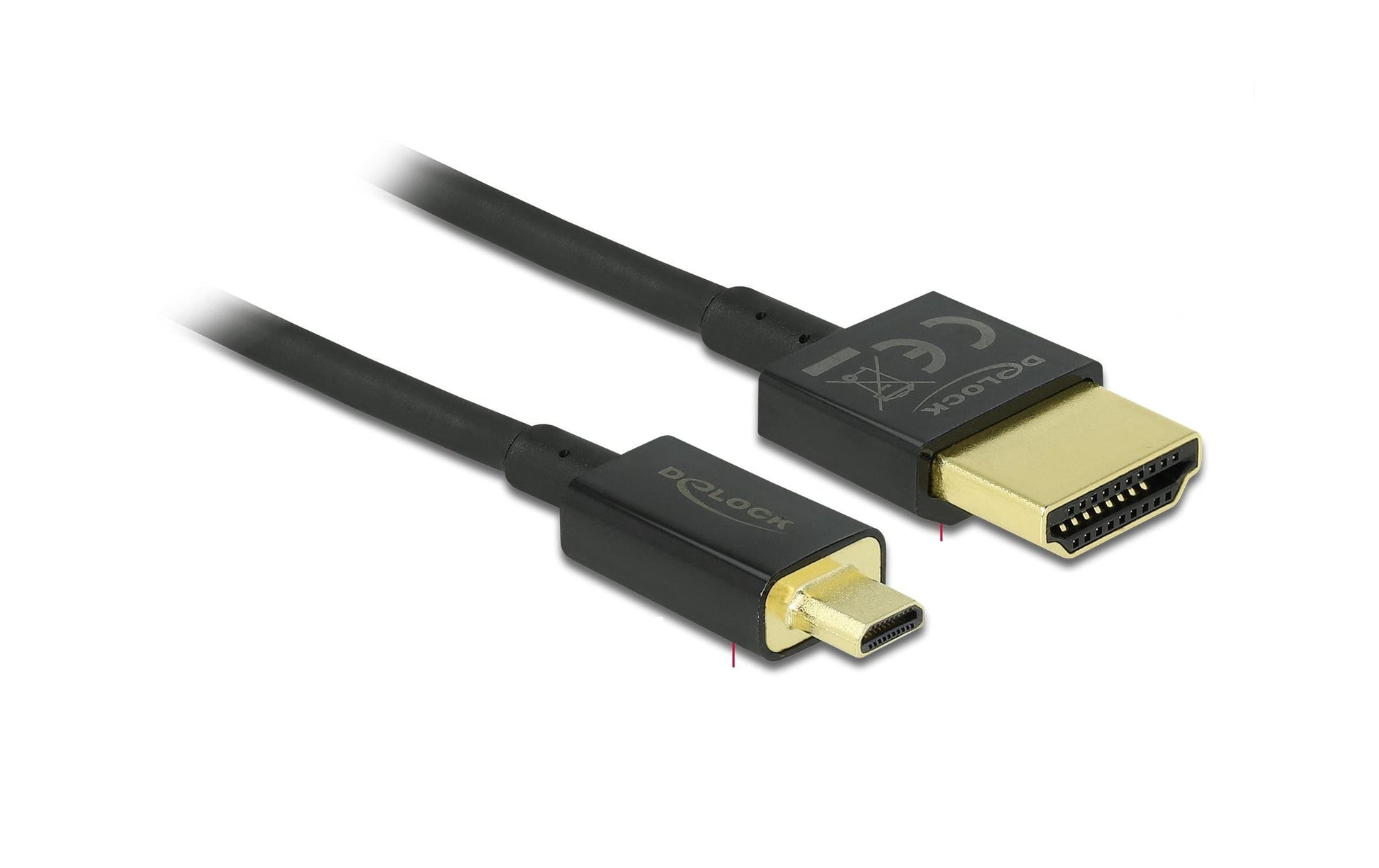 DeLOCK HDMI-Kabel, HDMI/Micro HDMI, Schwarz, 1 Stück
