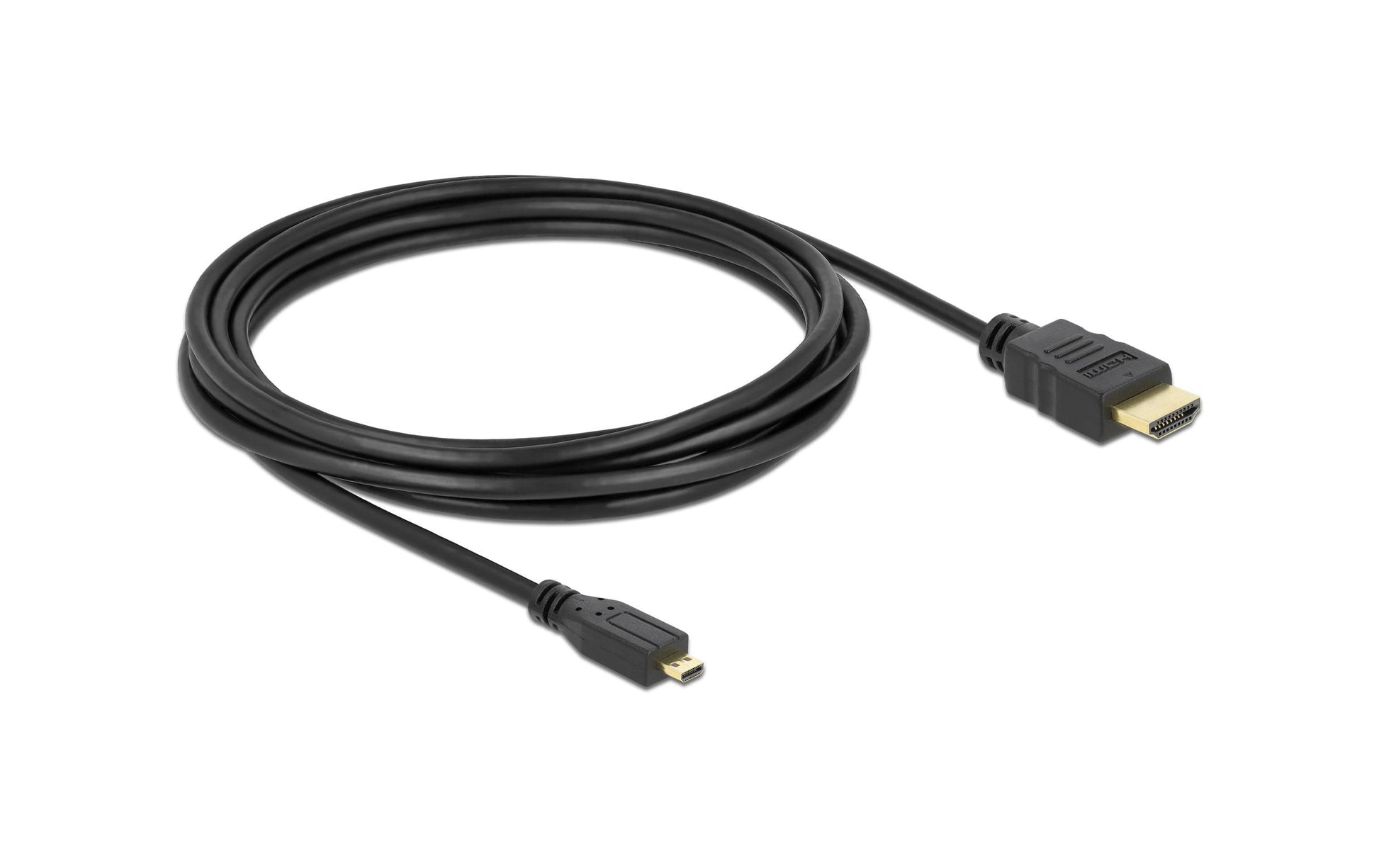 DeLOCK Micro-HDMI auf HDMI Kabel 4K – 3 m – Ethernet
