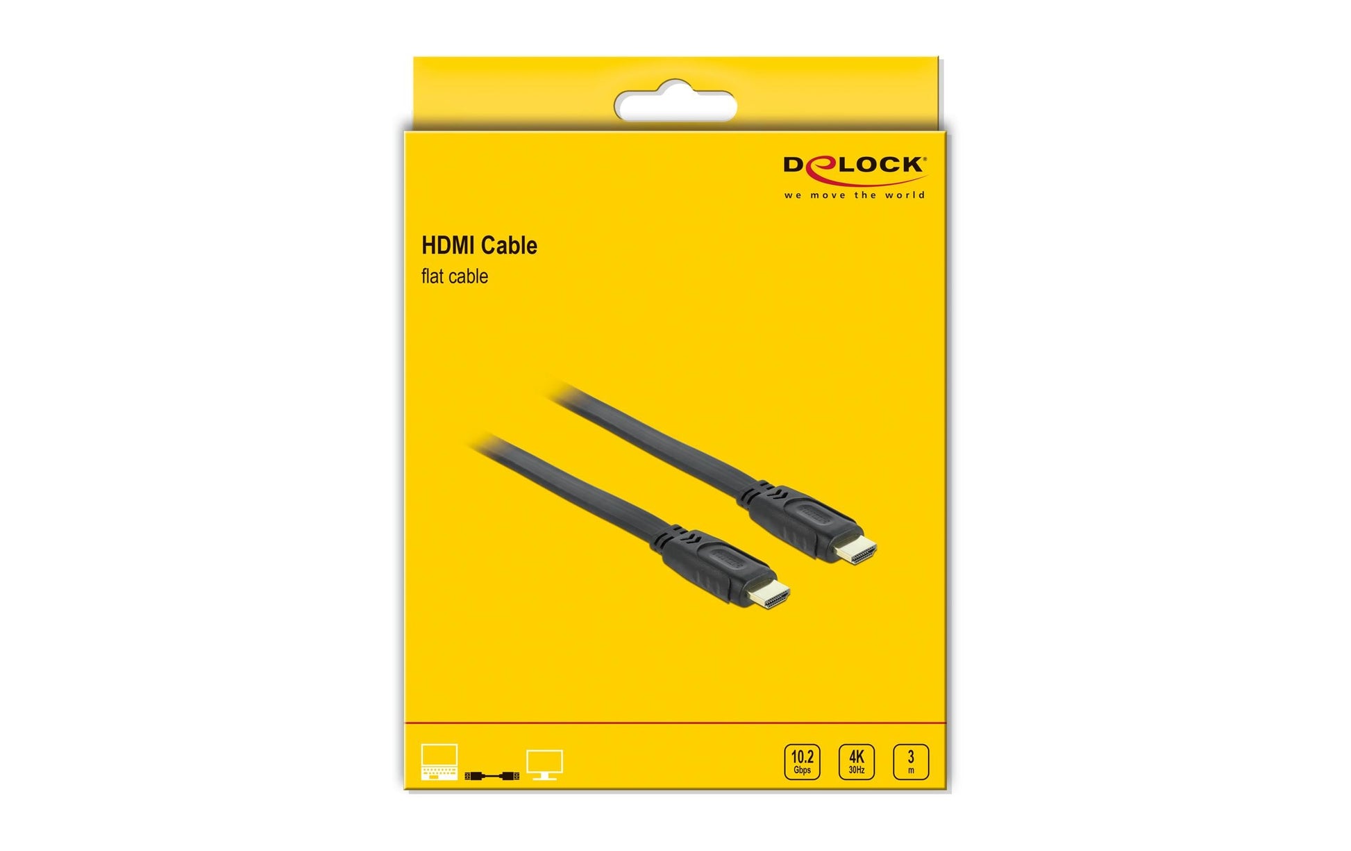 DeLOCK HDMI Kabel HDMI 1.4 4K 30 Hz – 3 m – Ethernet