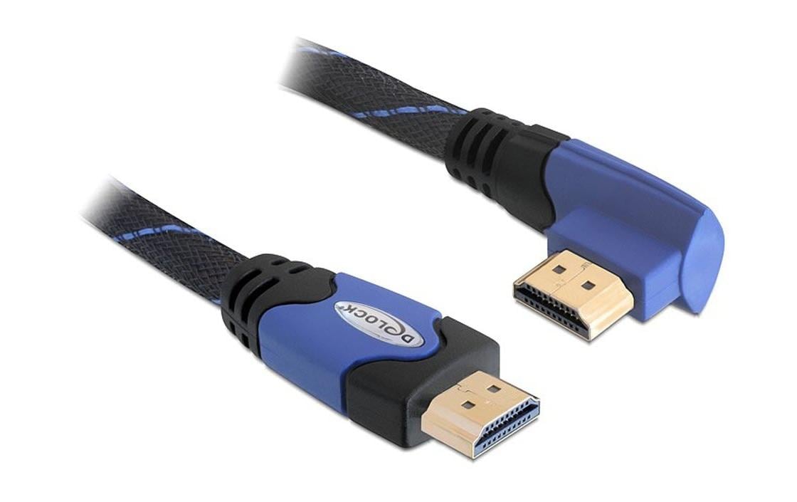 DeLOCK HDMI Kabel HDMI 1.4 4K 30 Hz – 5 m – Ethernet – Blau