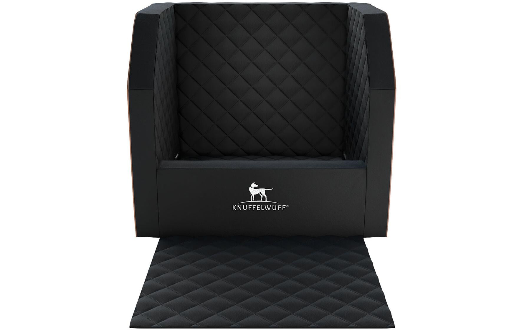 Knuffelwuff Autositz für Hund, rutschfest, waschbar bei 30 °C – 55 × 35 × 45 cm – schwarz – 1 Stk.