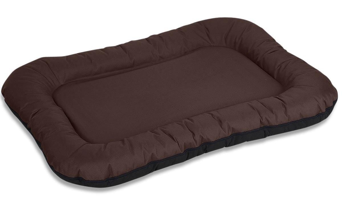 Knuffelwuff Lucky Haustierbett – 140 × 105 × 14 cm, Cordura, Abnehmbarer Bezug, Rutschfester Boden, Braun