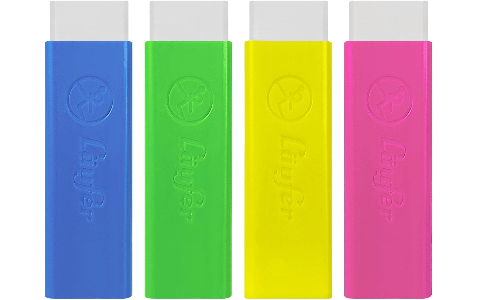 Laufer Radierer – für Bleistifte, Farbstifte – 21 × 7 × 21 mm – Kunststoff – grün