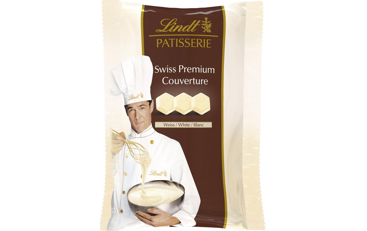 Lindt PATISSERIE Swiss Premium Couverture – Weisse Schokolade – 500 g