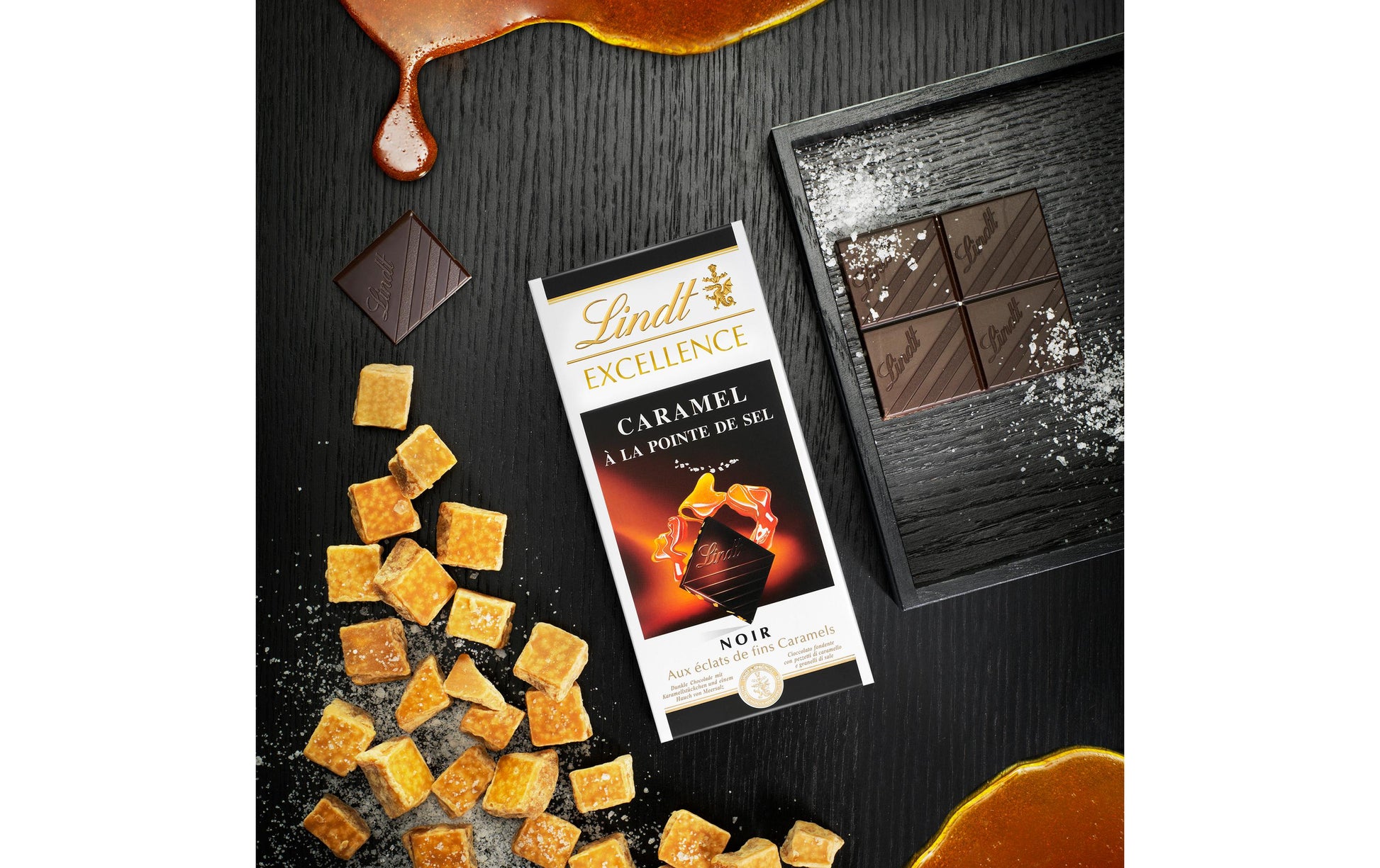 Lindt EXCELLENCE Schokolade – Karamell & Salz – 100 g
