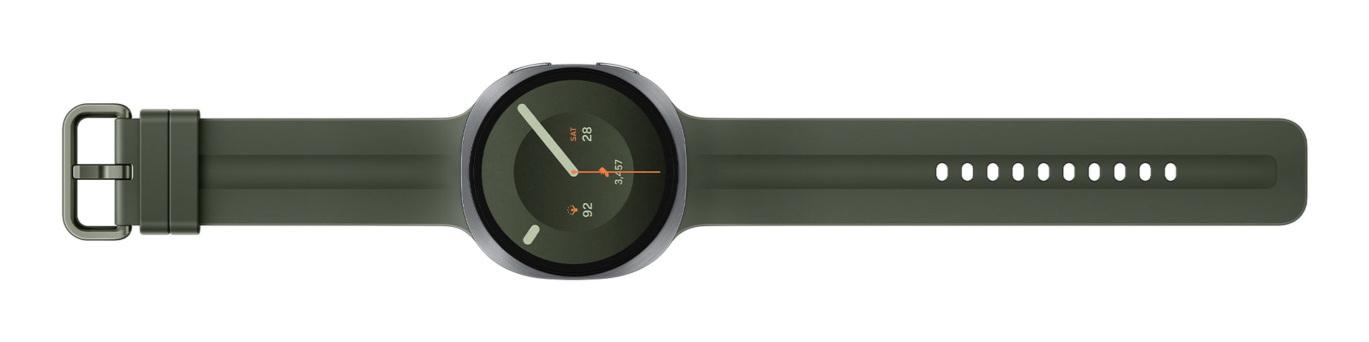 Samsung Galaxy Watch 9 44 mm GPS + Cellular – Aluminium Silber, Grün, 50 m, für Android