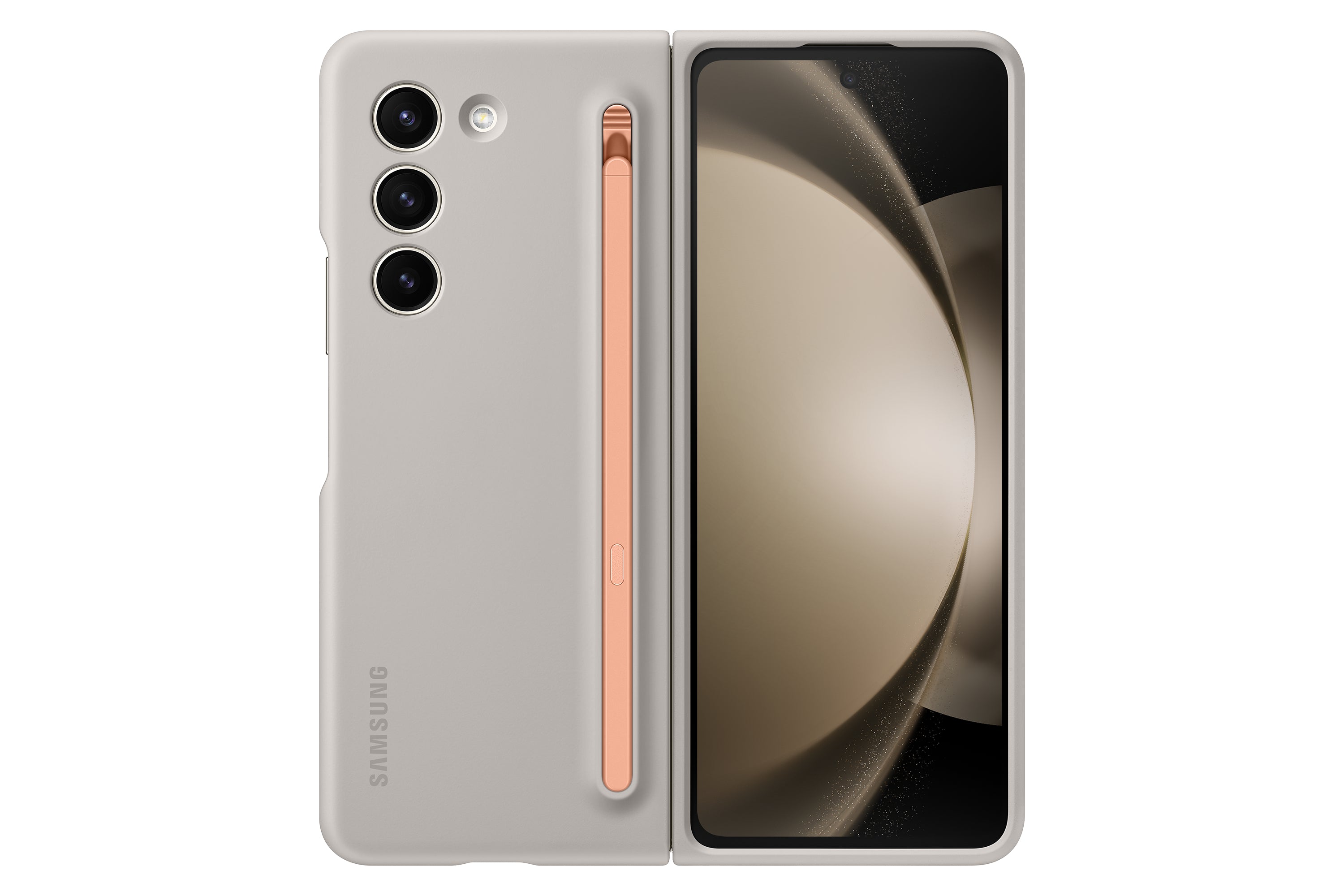 Samsung Backcover – für Samsung Galaxy Z Fold5 – beige – stossfest, kratzresistent